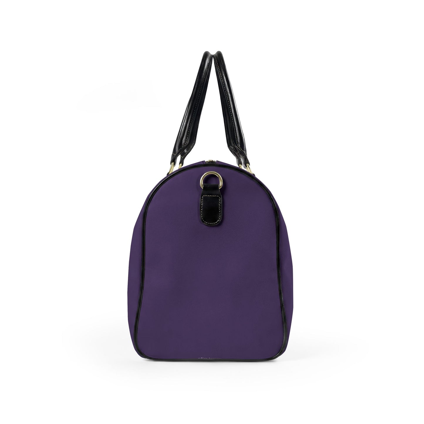 Deep Purple Faux Leather Travel Duffel Bag