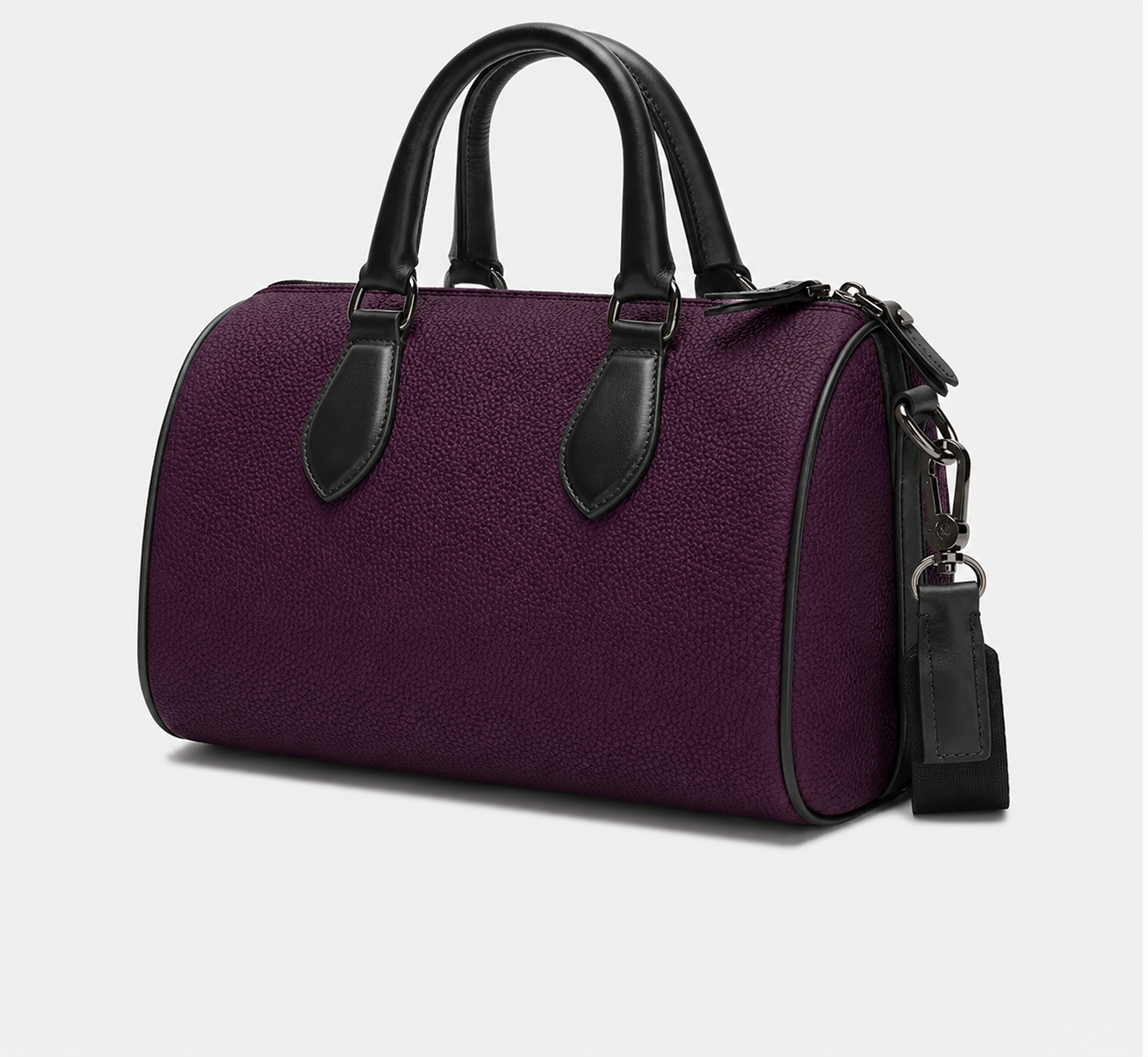 Mini Nappa Leather Barrel Bag | Custom Genuine Leather Mini Duffle Purse