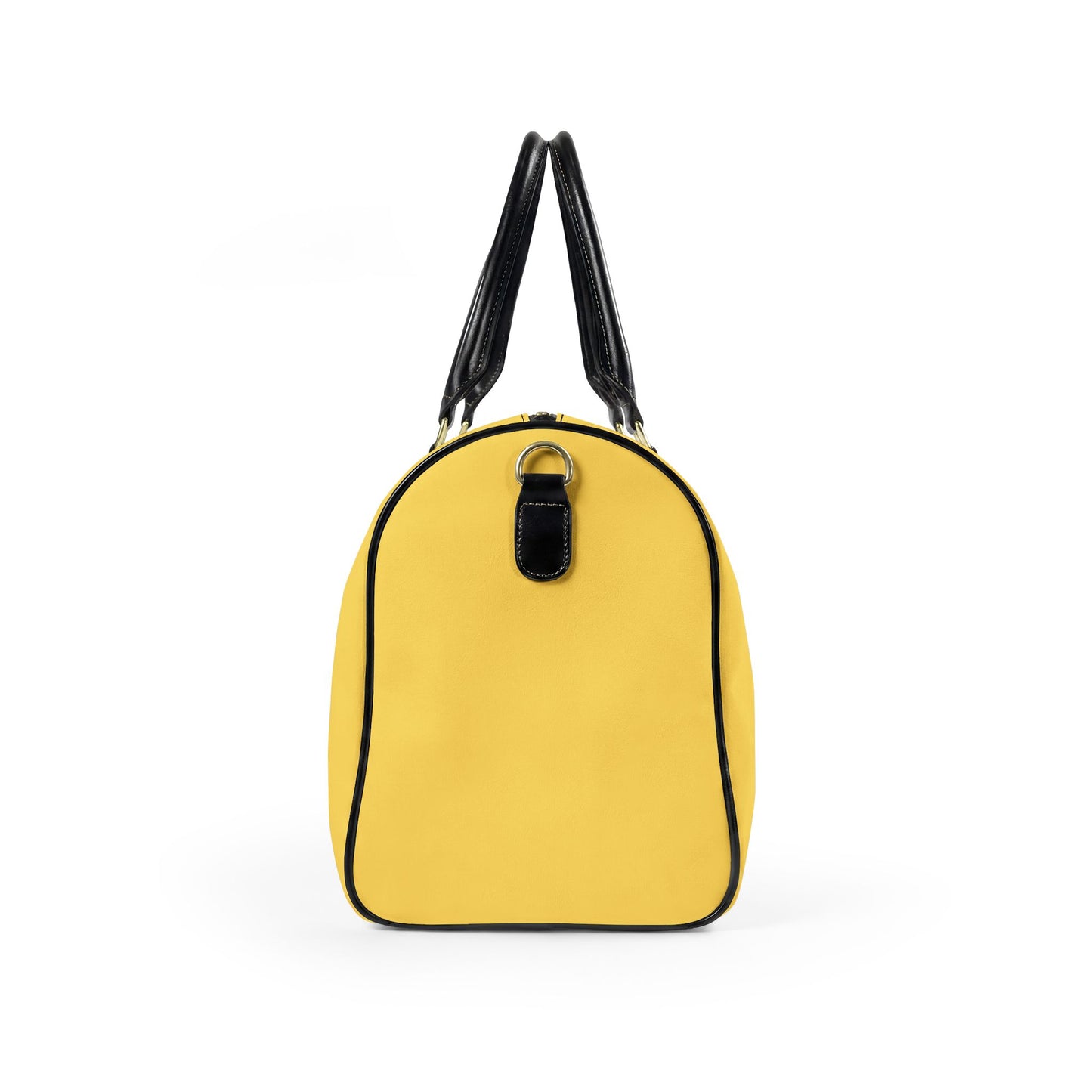 Yellow Vegan Leather Travel Bag — Weekend Duffle