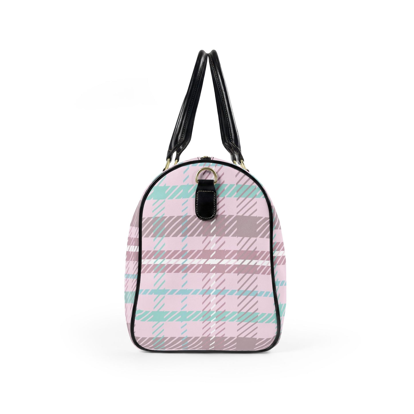 Pink Plaid Weekender Bag | Stylish Carry-On Travel Duffel for Women