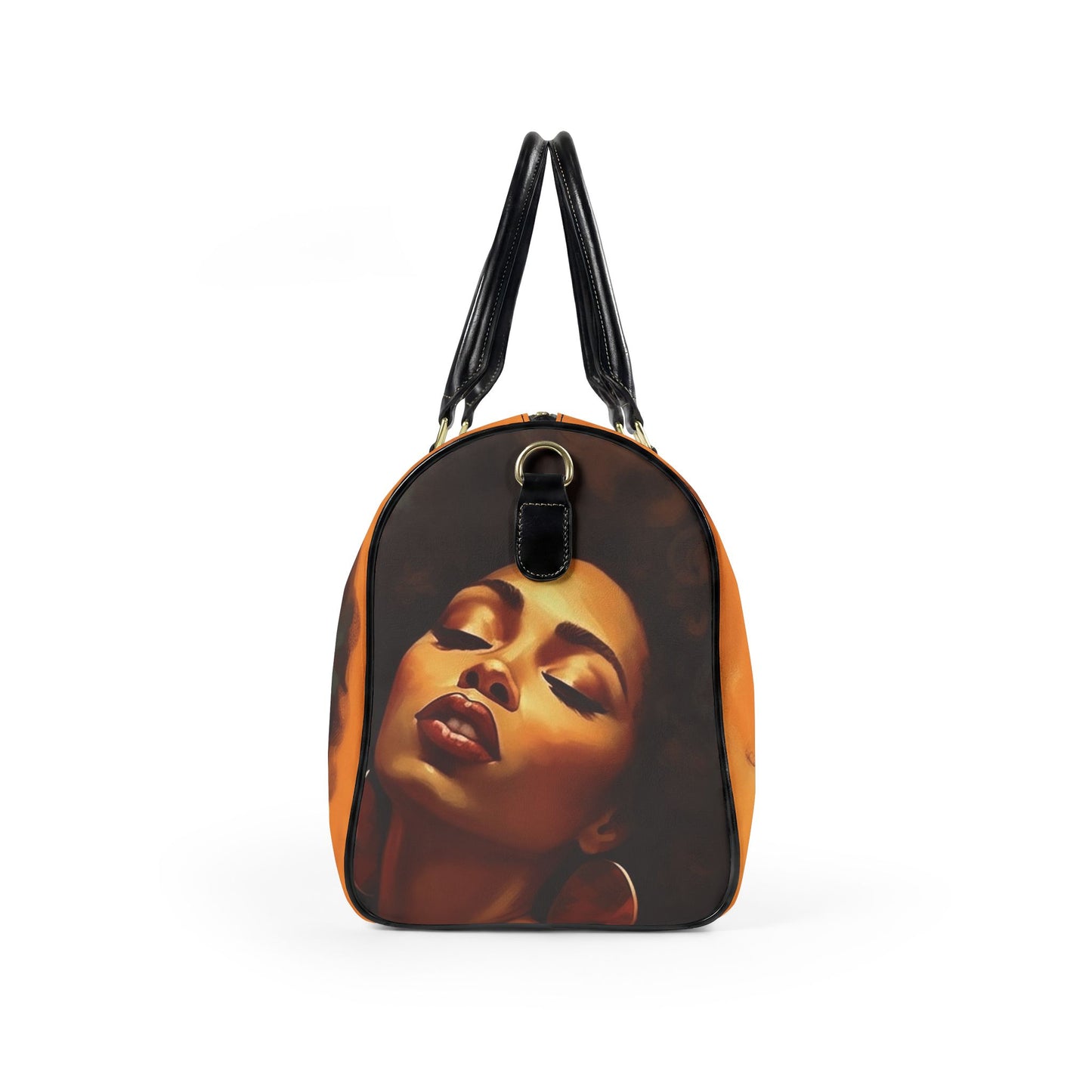 Afro Art Travel Bag | Vegan Leather Weekender Duffel with Statement Print (Carry-On, Gym, Overnight Bag)