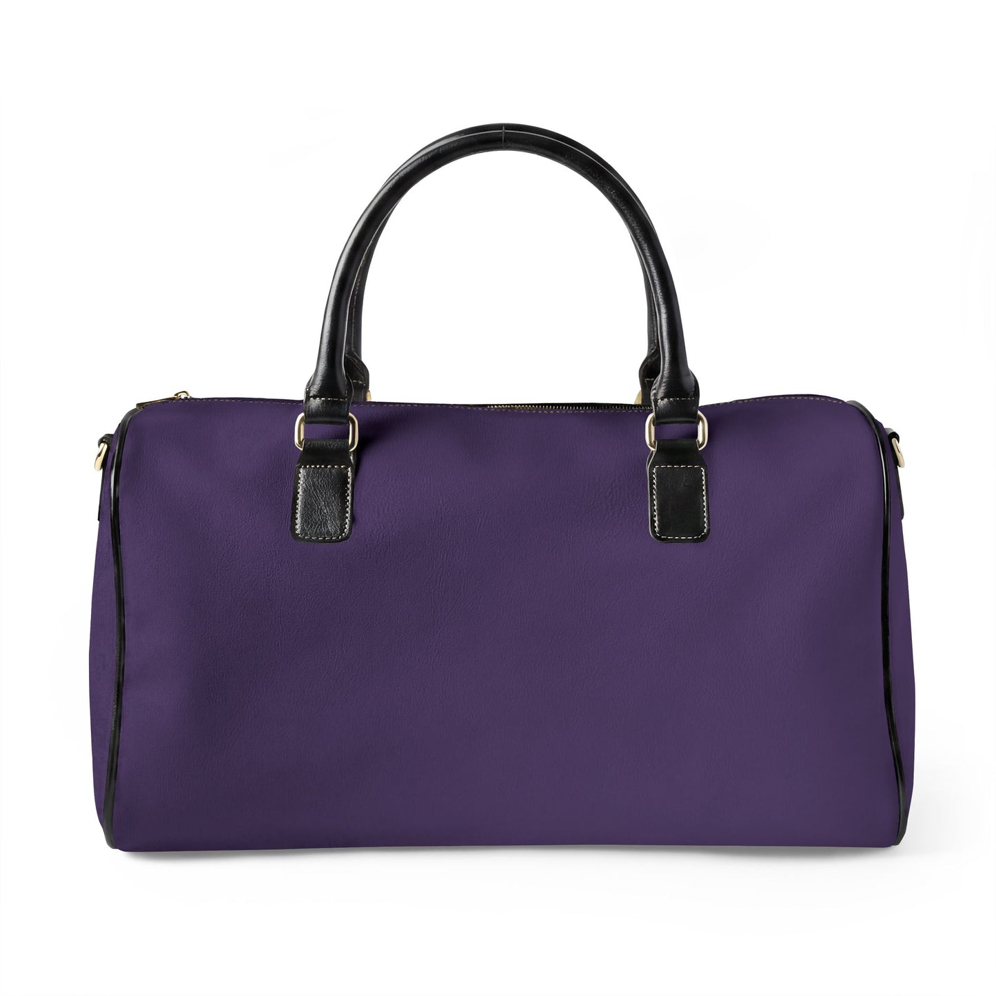 Deep Purple Faux Leather Travel Duffel Bag