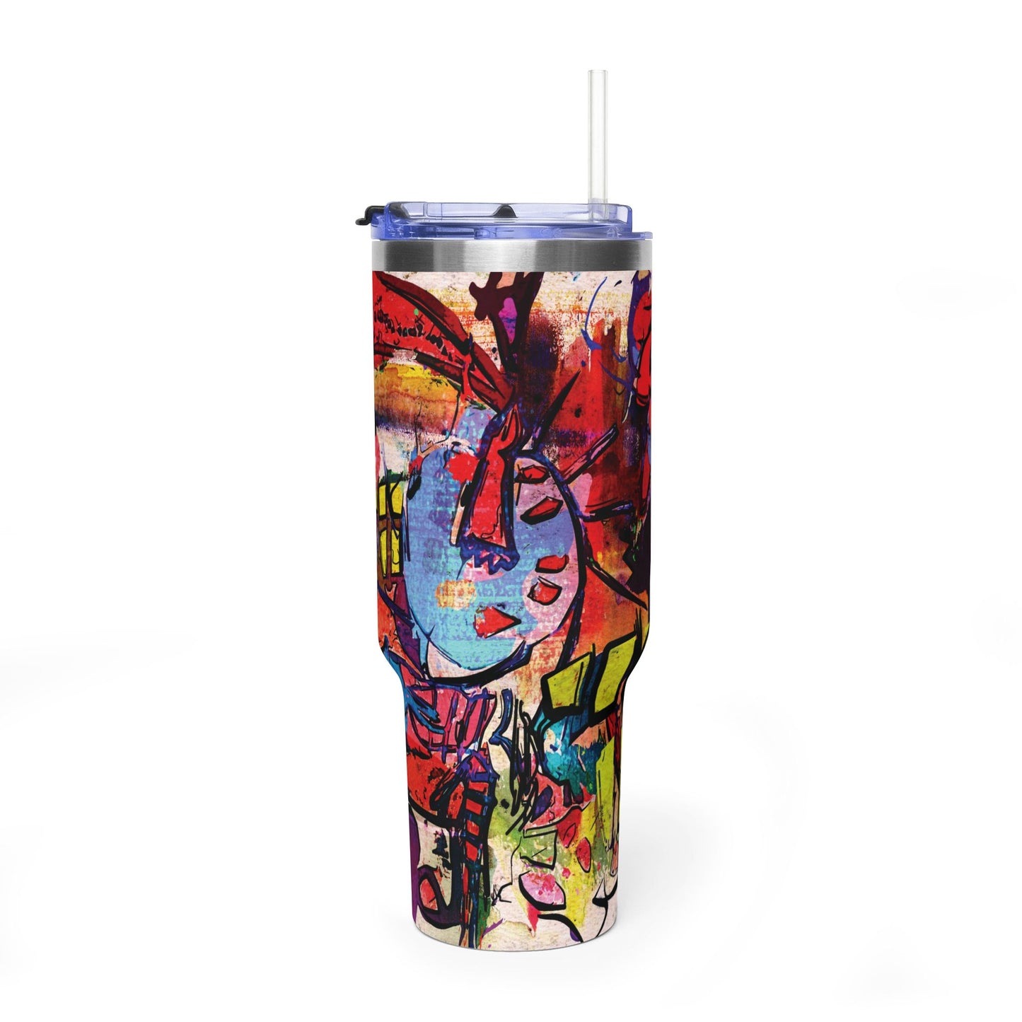 African Art 40 oz. Thermal Tumbler Travel Cup
