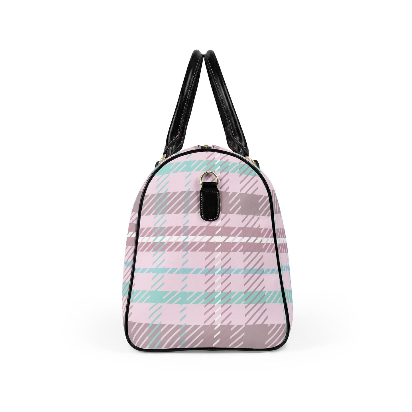 Pink Plaid Weekender Bag | Stylish Carry-On Travel Duffel for Women