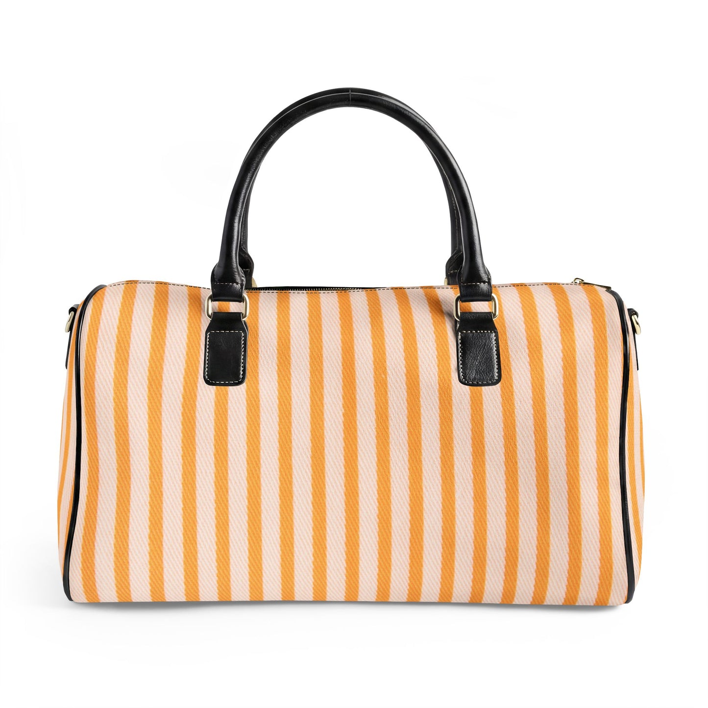 Yellow Striped Travel Bag — Weekend Duffle
