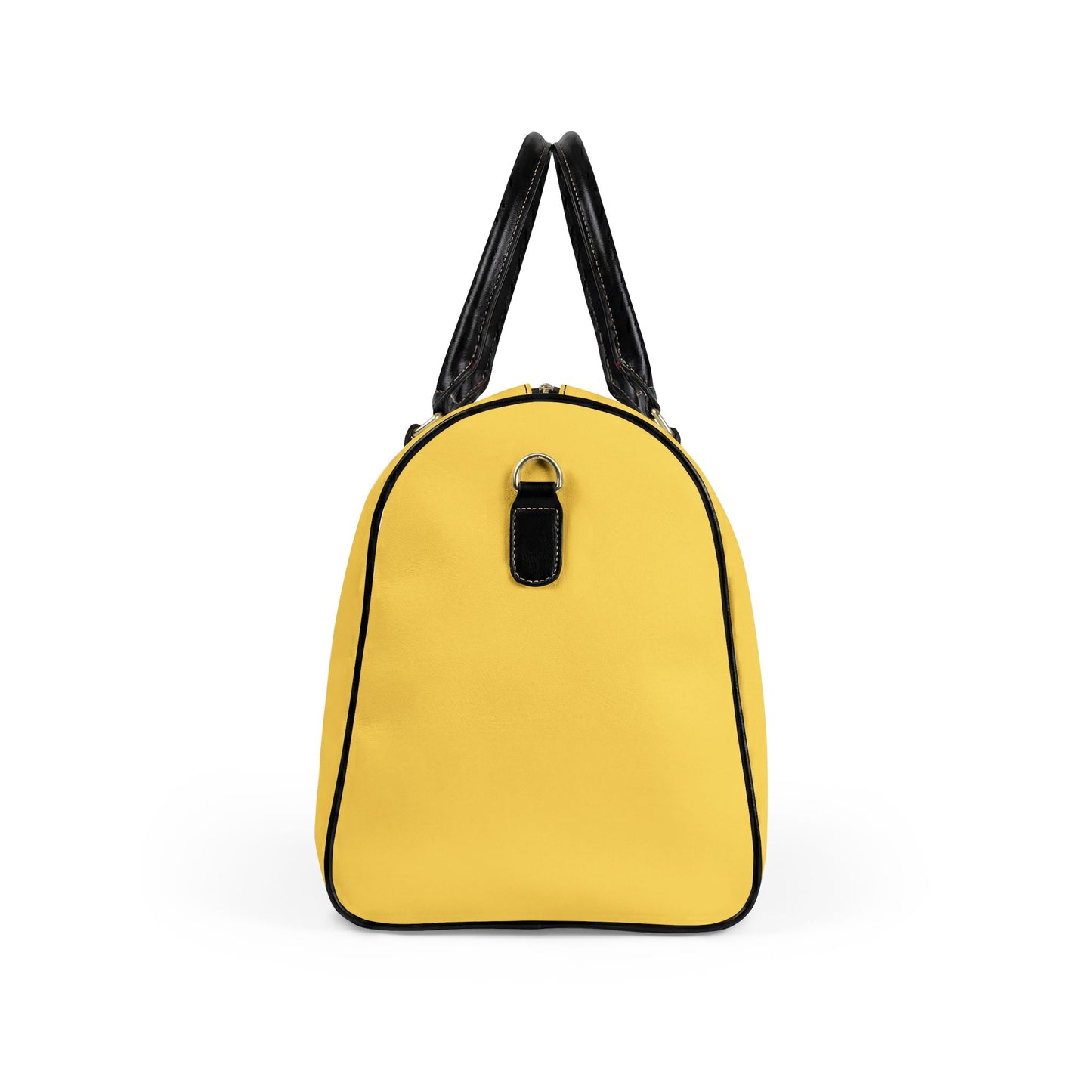 Yellow Vegan Leather Travel Bag — Weekend Duffle