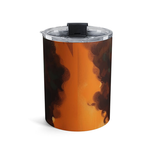 10oz Art Tumbler — Afrocentric Colorful Portrait Travel Mug
