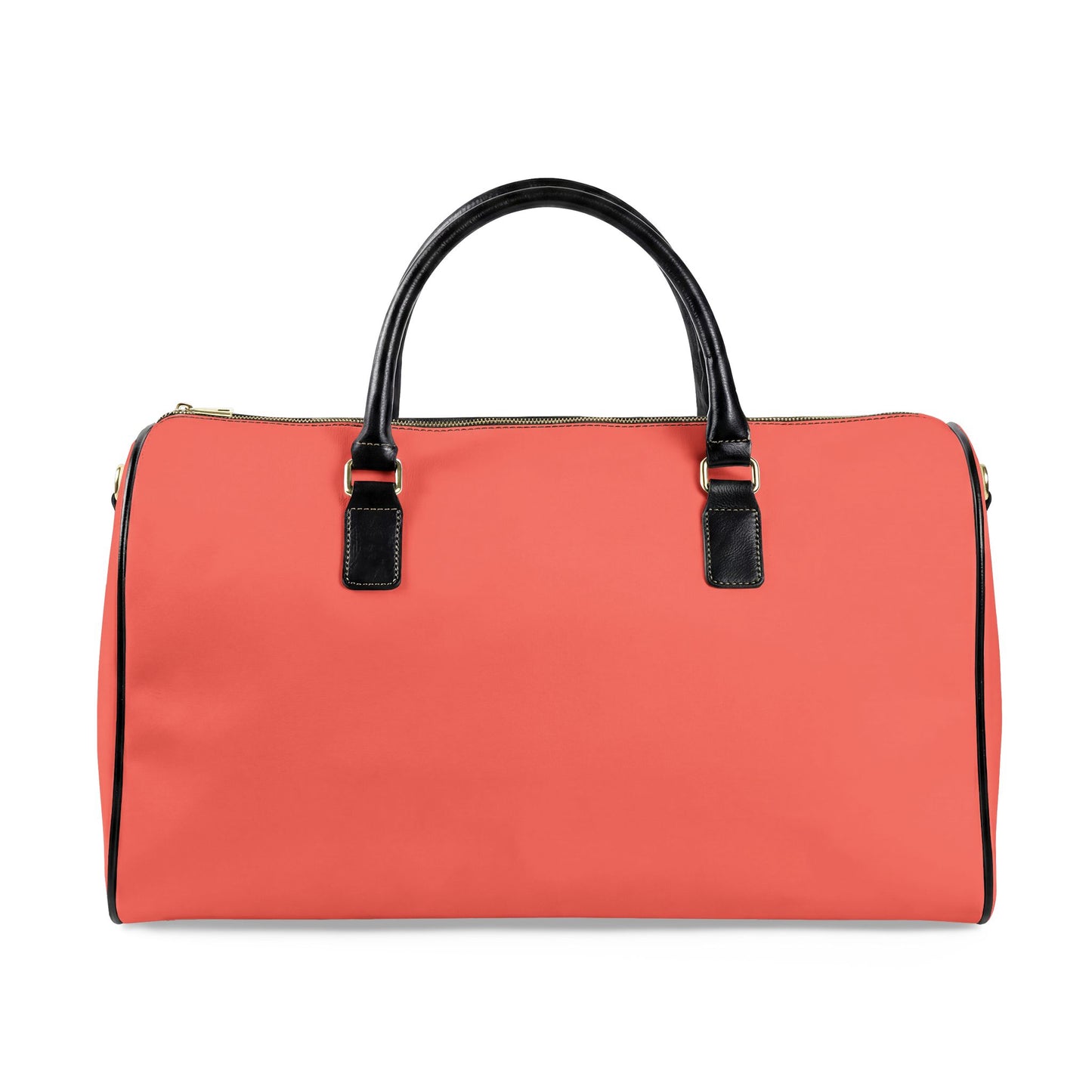 Peach Vegan Leather Travel Bag — Weekend Duffle