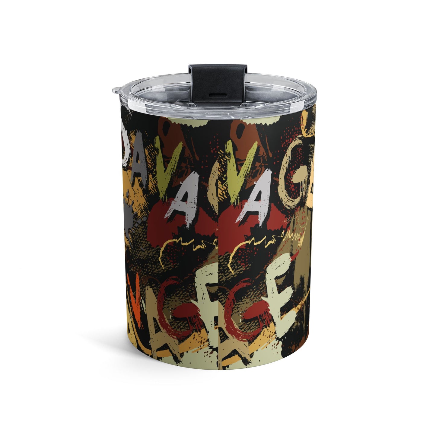 10oz Art Tumbler — Afrocentric Colorful Portrait Travel Mug