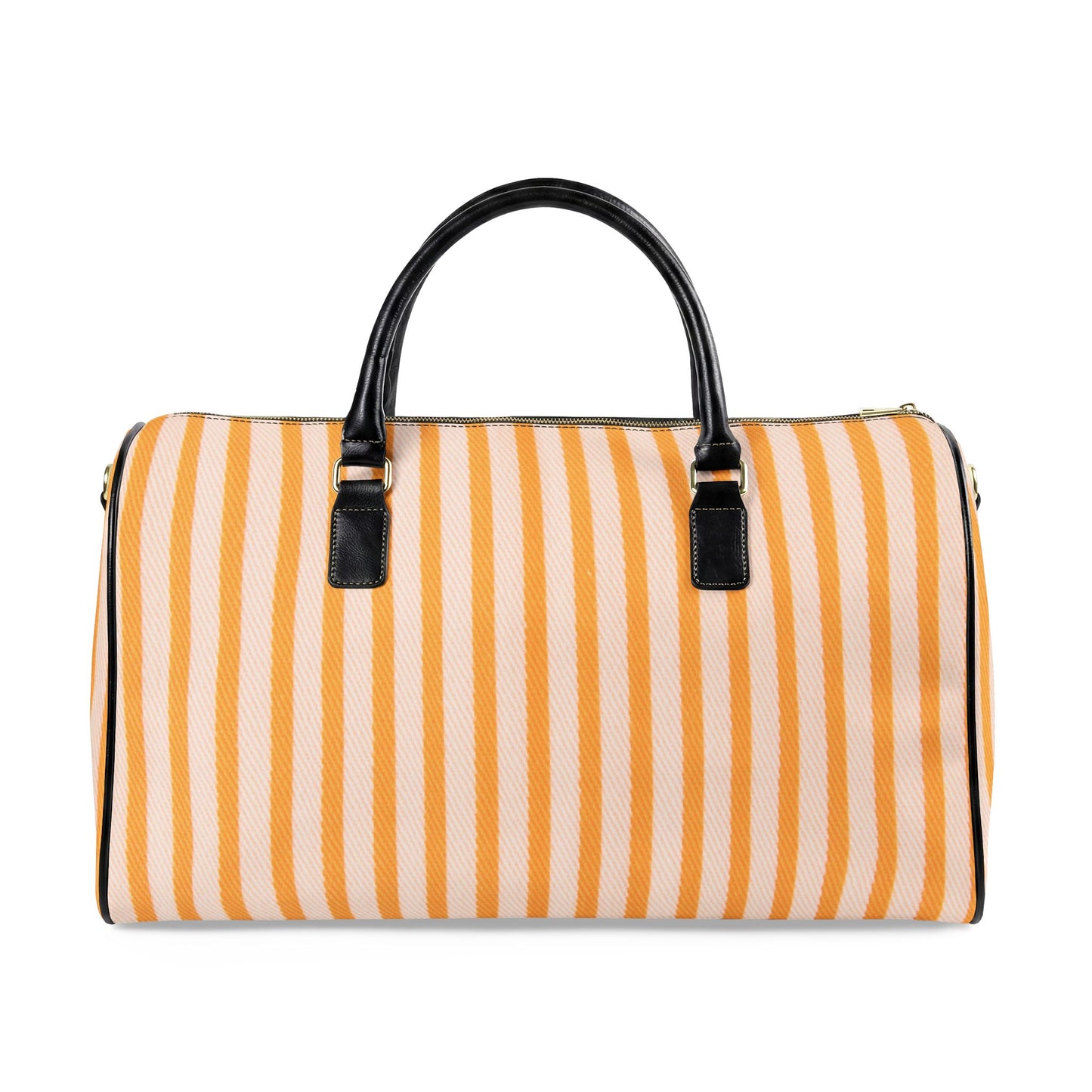 Yellow Striped Travel Bag — Weekend Duffle