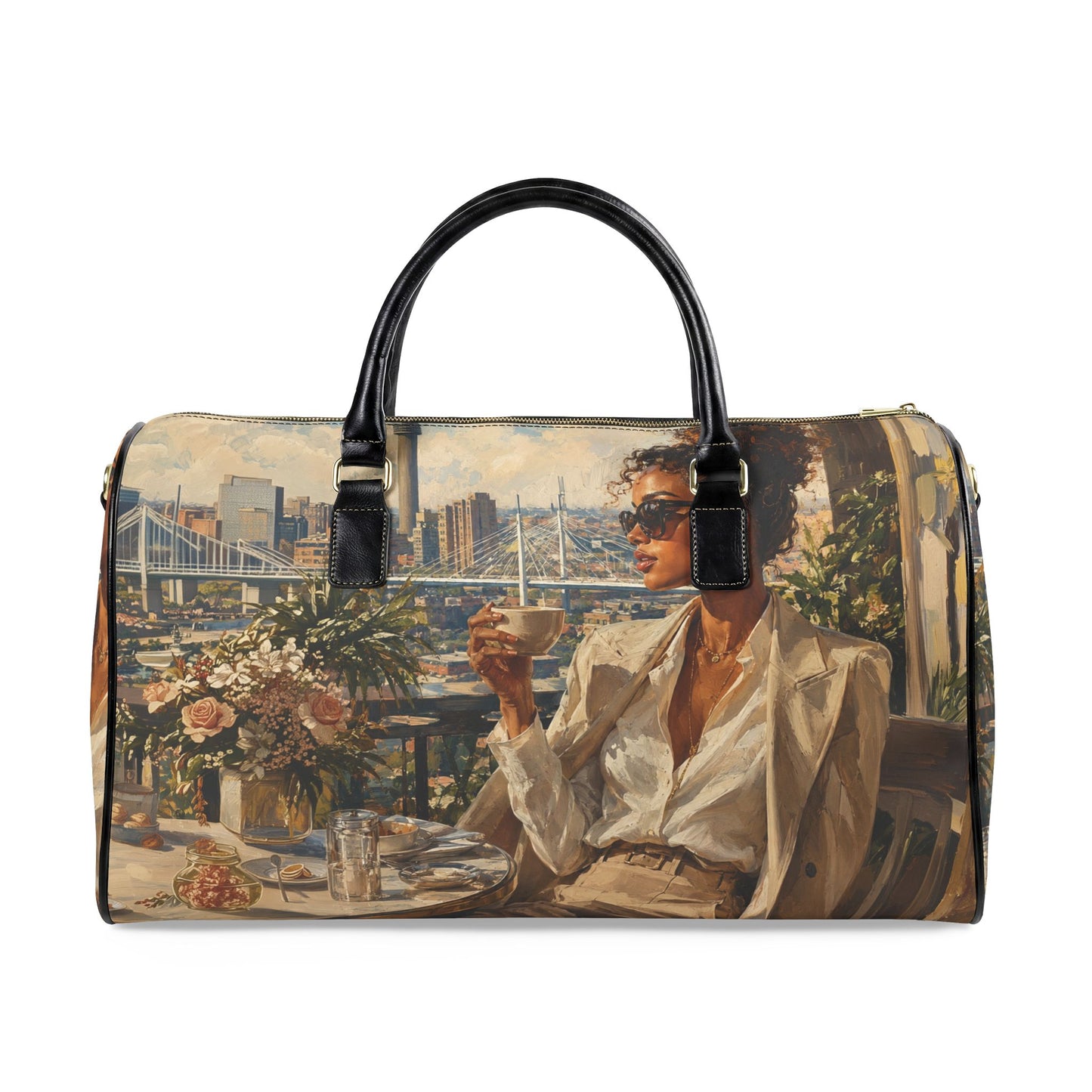 Postcards & Passports Duffle Bag – Johannesburg Morning Edition