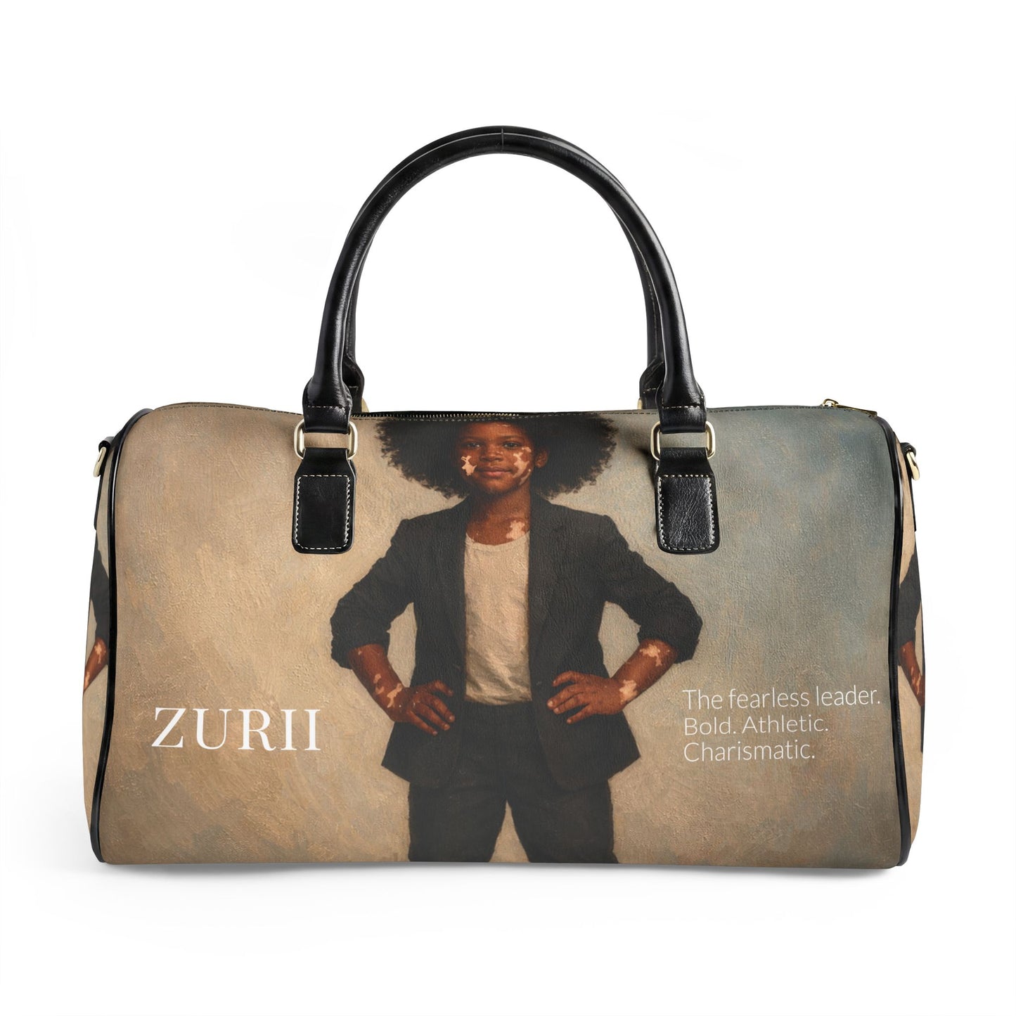 Zurii Inspirational Weekender Bag | Black Girl Travel Duffel | Empowerment Overnight Bag for Girls