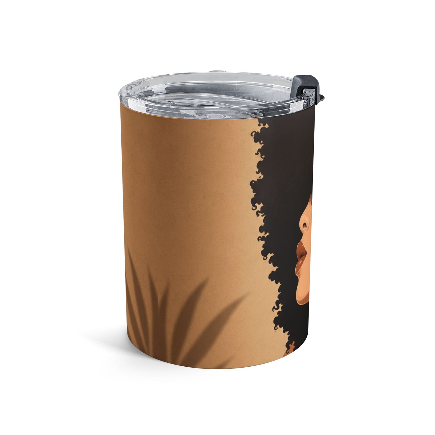 10 oz Art Tumbler — Afrocentric Colorful Portrait Travel Mug