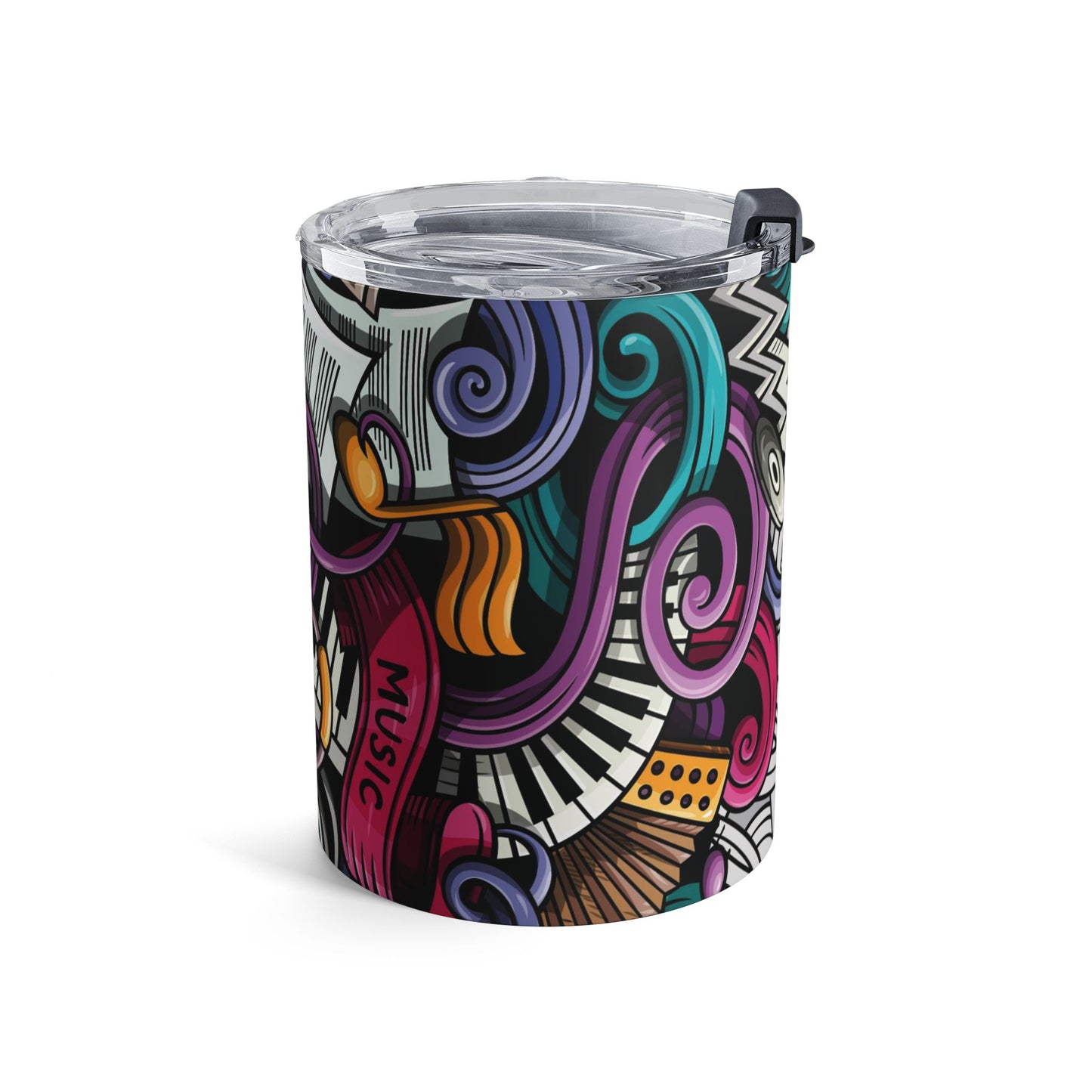 10oz Art Tumbler — Afrocentric Colorful Portrait Travel Mug