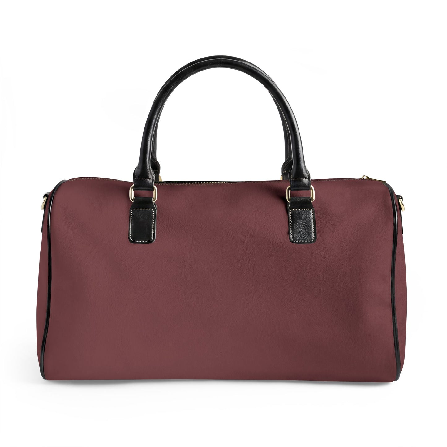 Burgundy Vegan Leather Travel Bag — Weekend Duffle