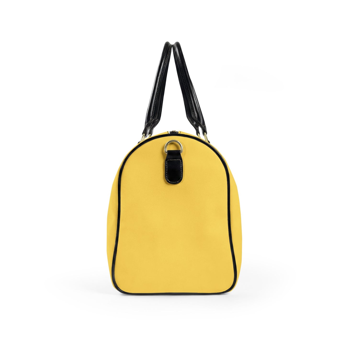 Yellow Vegan Leather Travel Bag — Weekend Duffle
