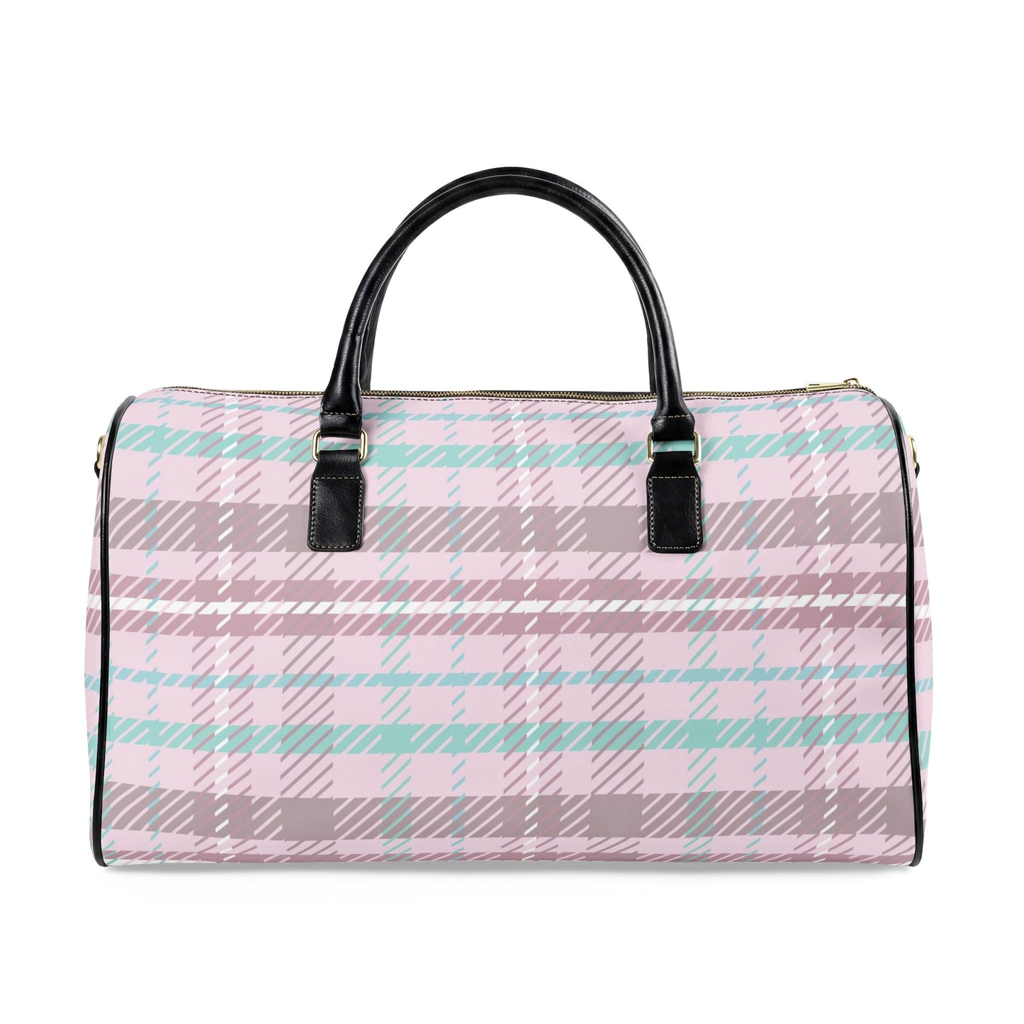 Pink Plaid Weekender Bag | Stylish Carry-On Travel Duffel for Women