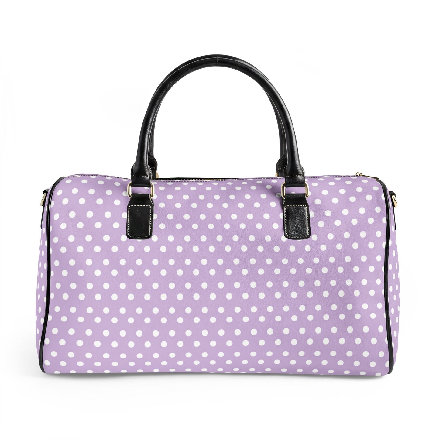Lavender Polka Dot Weekender Bag | Stylish Carry-On Travel Duffel for Women