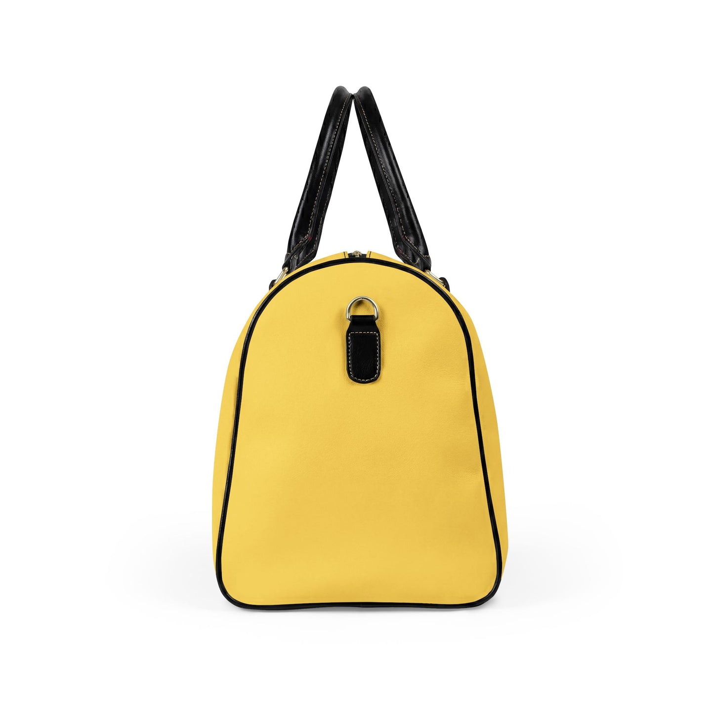 Yellow Vegan Leather Travel Bag — Weekend Duffle