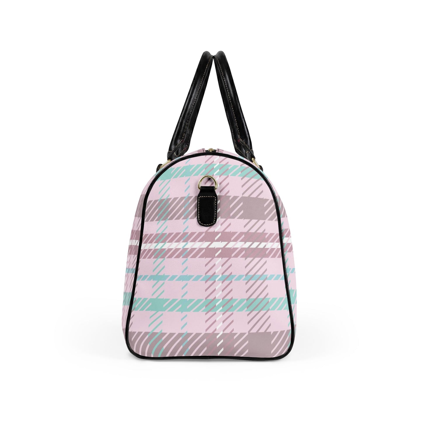 Pink Plaid Weekender Bag | Stylish Carry-On Travel Duffel for Women