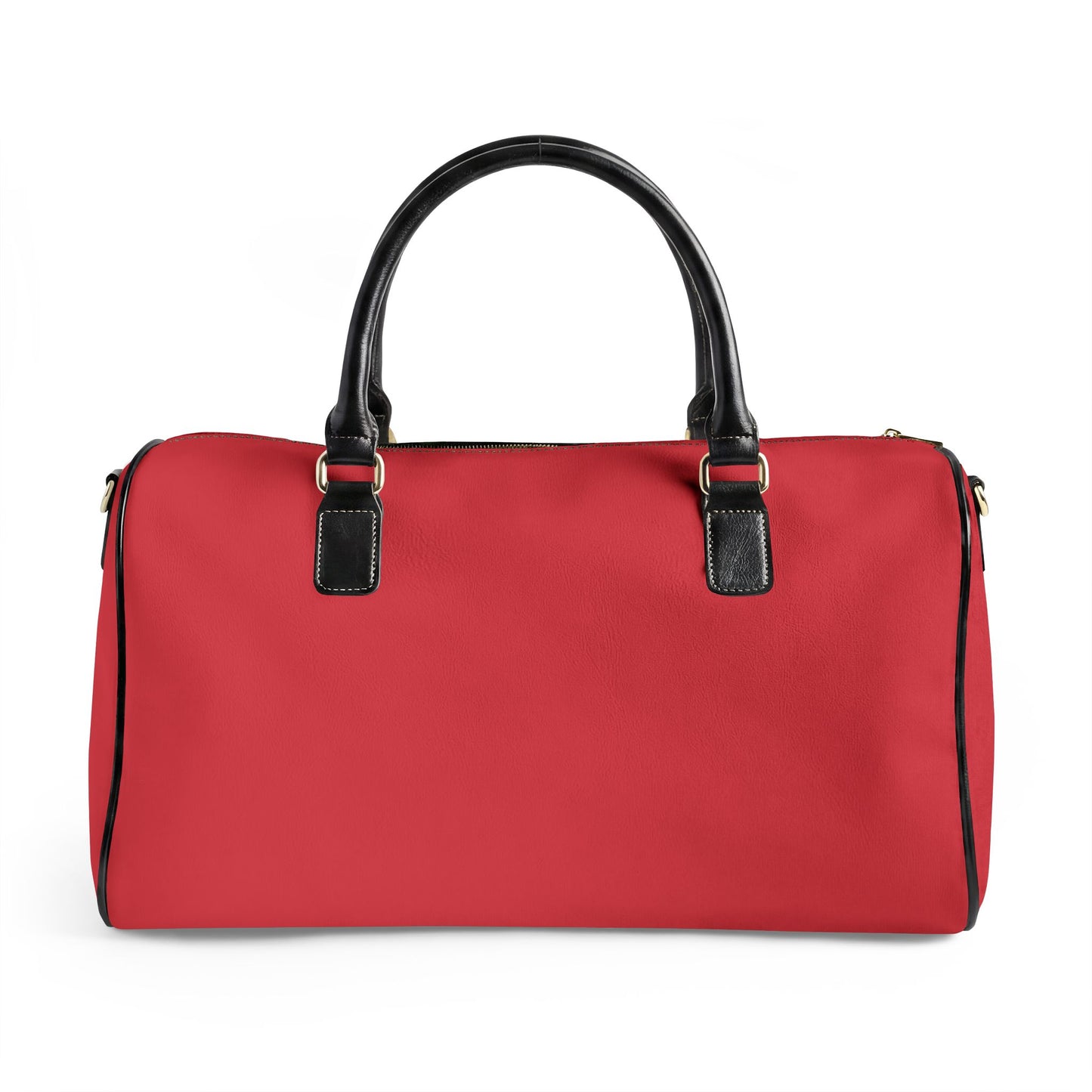 Red Leather Travel Bag — Weekend Duffle