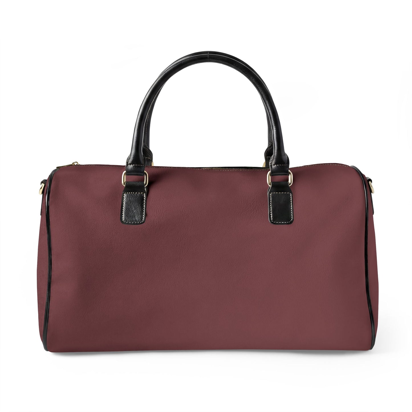 Burgundy Vegan Leather Travel Bag — Weekend Duffle