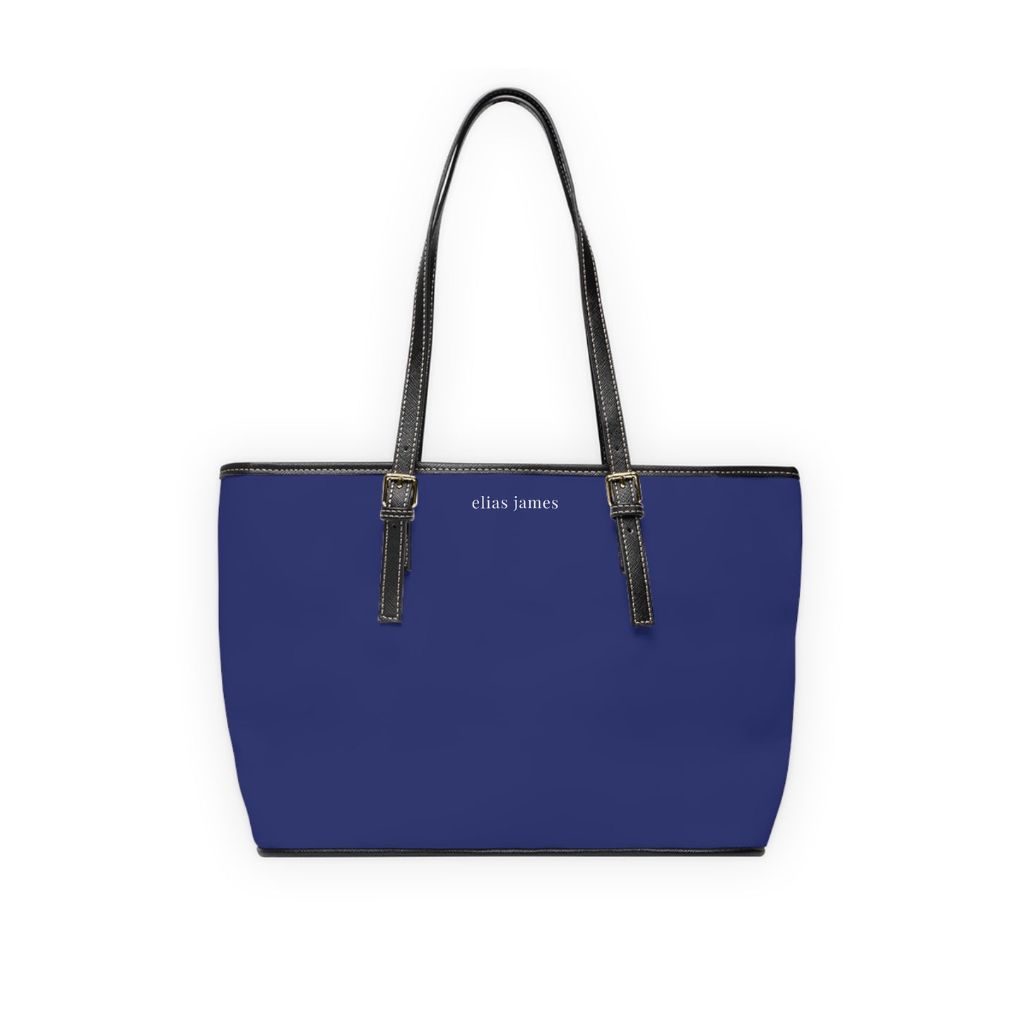 Blue Premium Vegan Leather Tote Bag