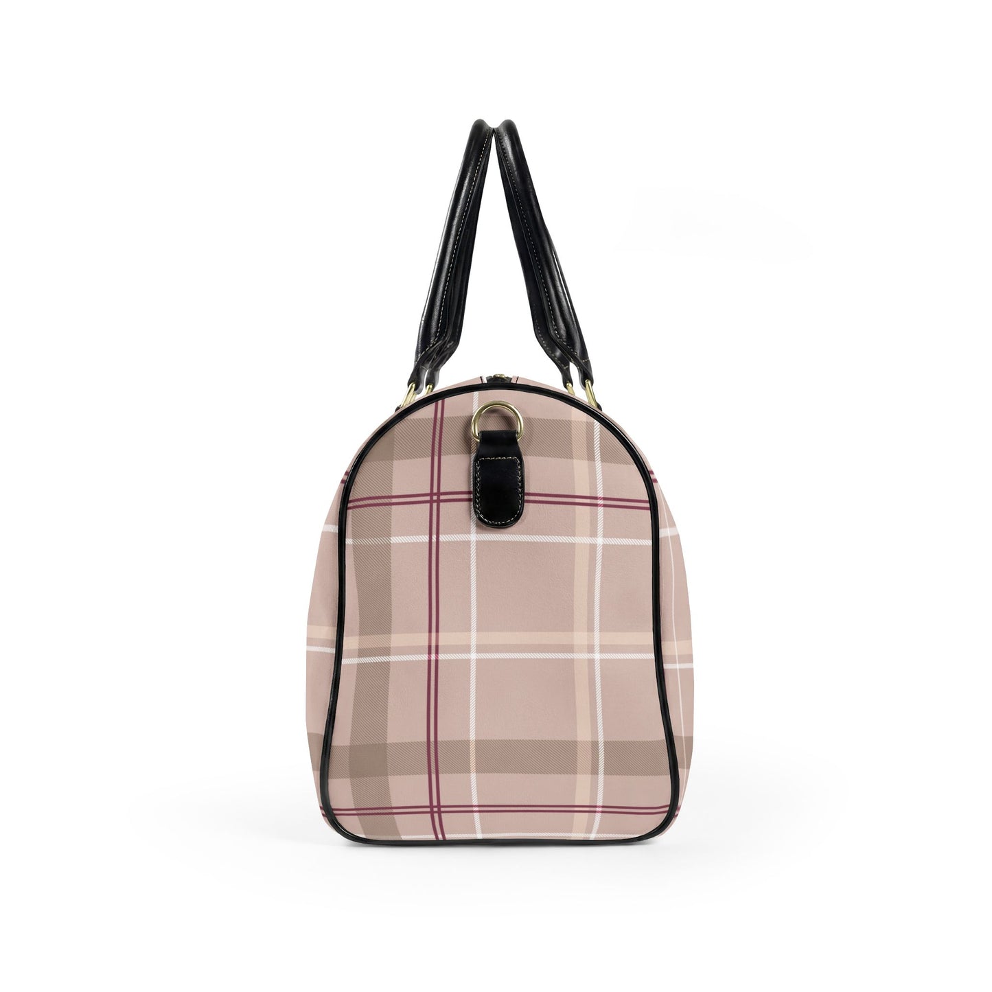 Signature Plaid Vegan Leather Travel Bag — Weekend Duffle
