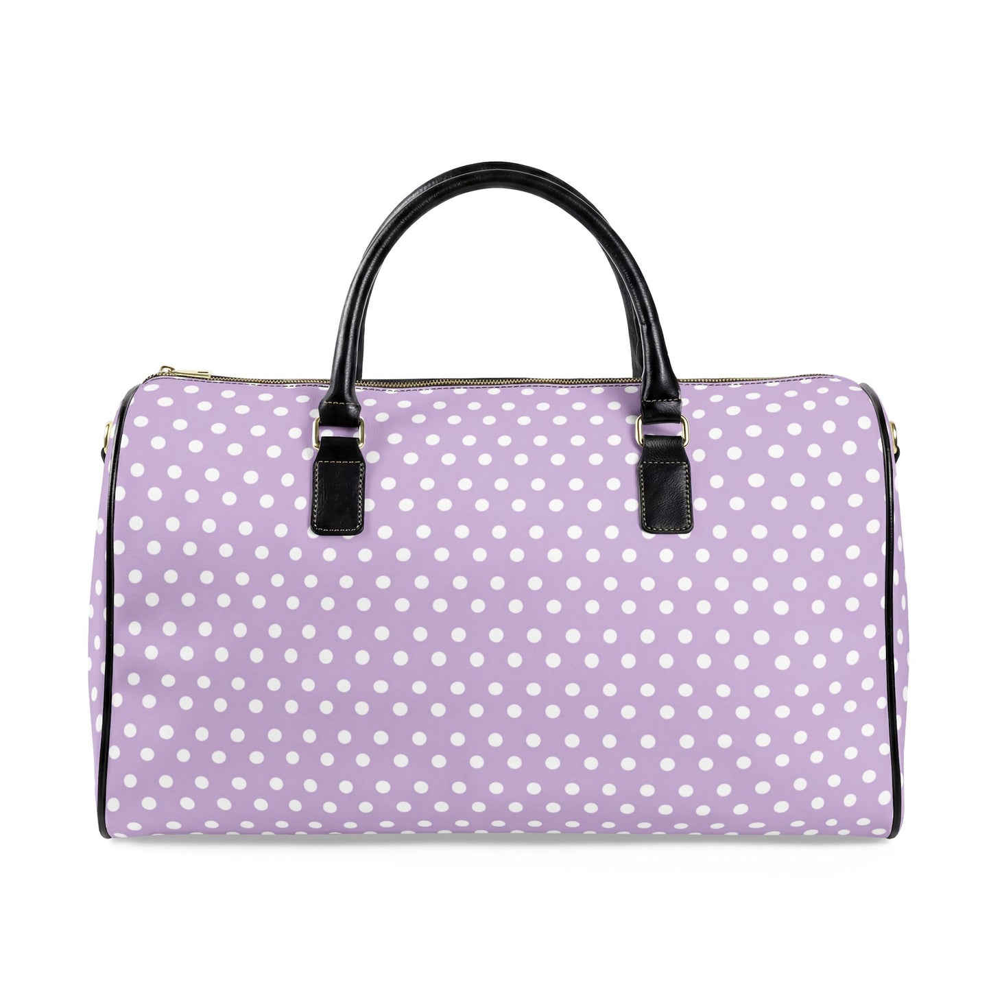 Lavender Polka Dot Weekender Bag | Stylish Carry-On Travel Duffel for Women