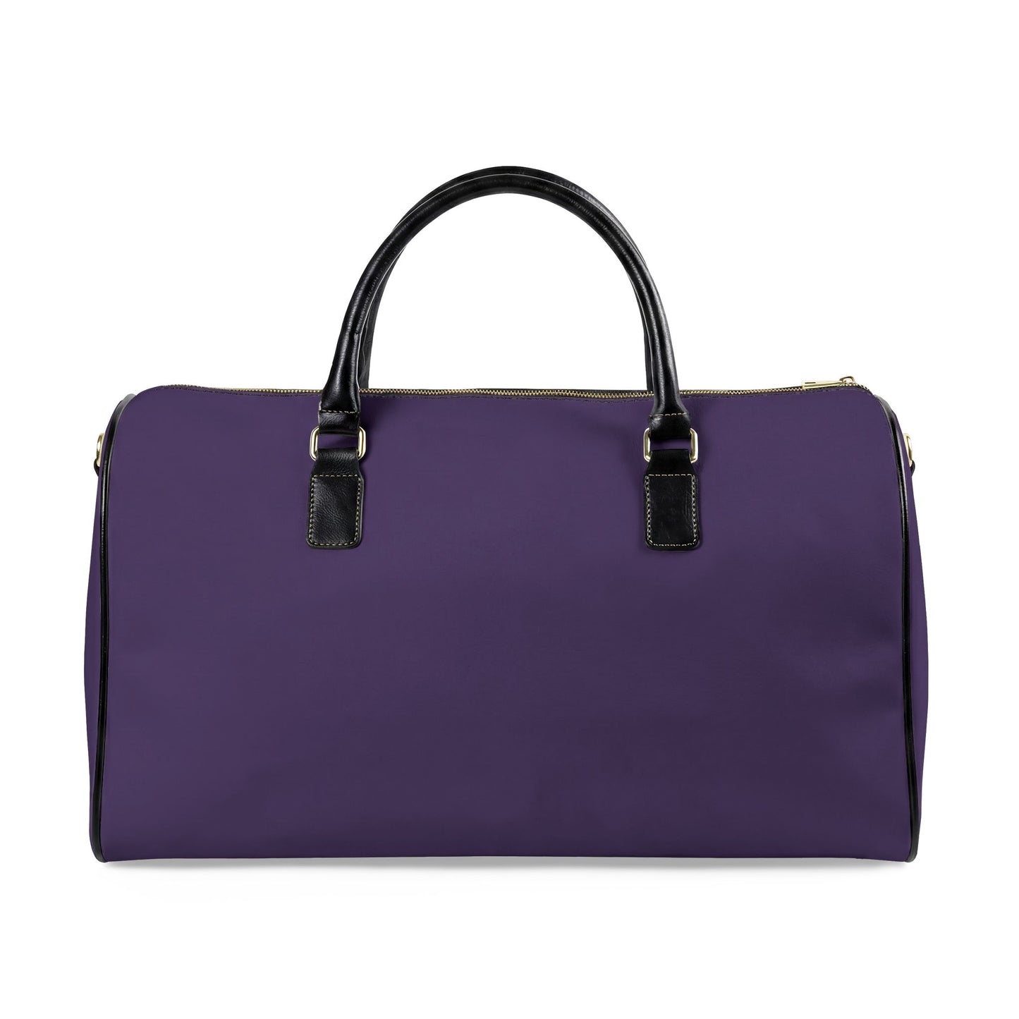 Deep Purple Faux Leather Travel Duffel Bag