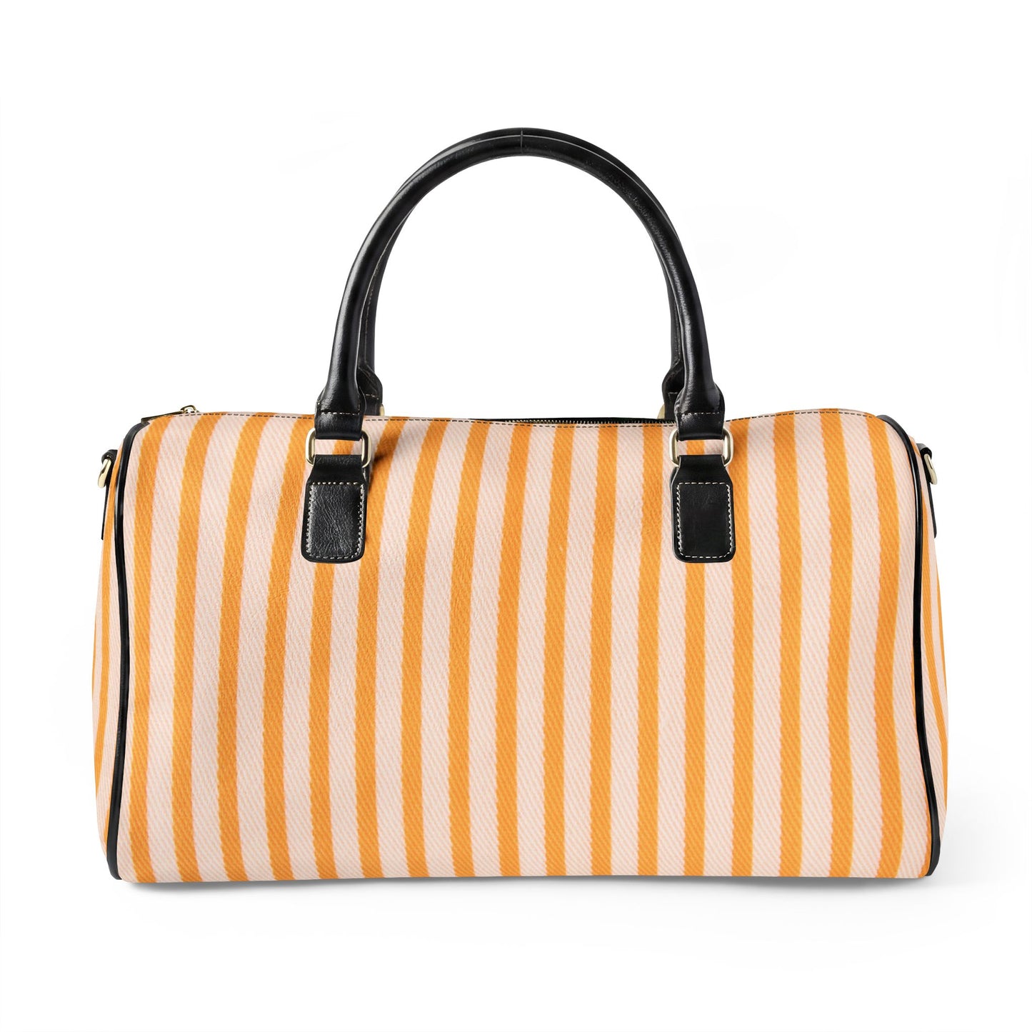 Yellow Striped Travel Bag — Weekend Duffle