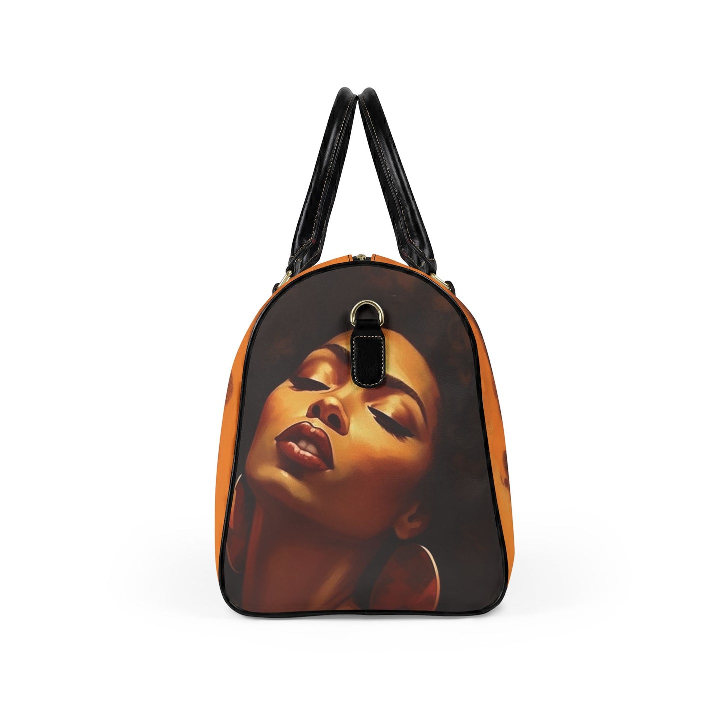 Afro Art Travel Bag | Vegan Leather Weekender Duffel with Statement Print (Carry-On, Gym, Overnight Bag)