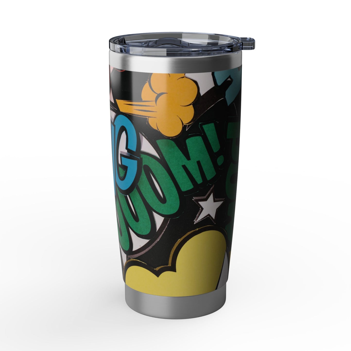 Pop Art Stainless Steel Tumbler | Colorful Graffiti Travel Cup | Bold Insulated Coffee Tumbler