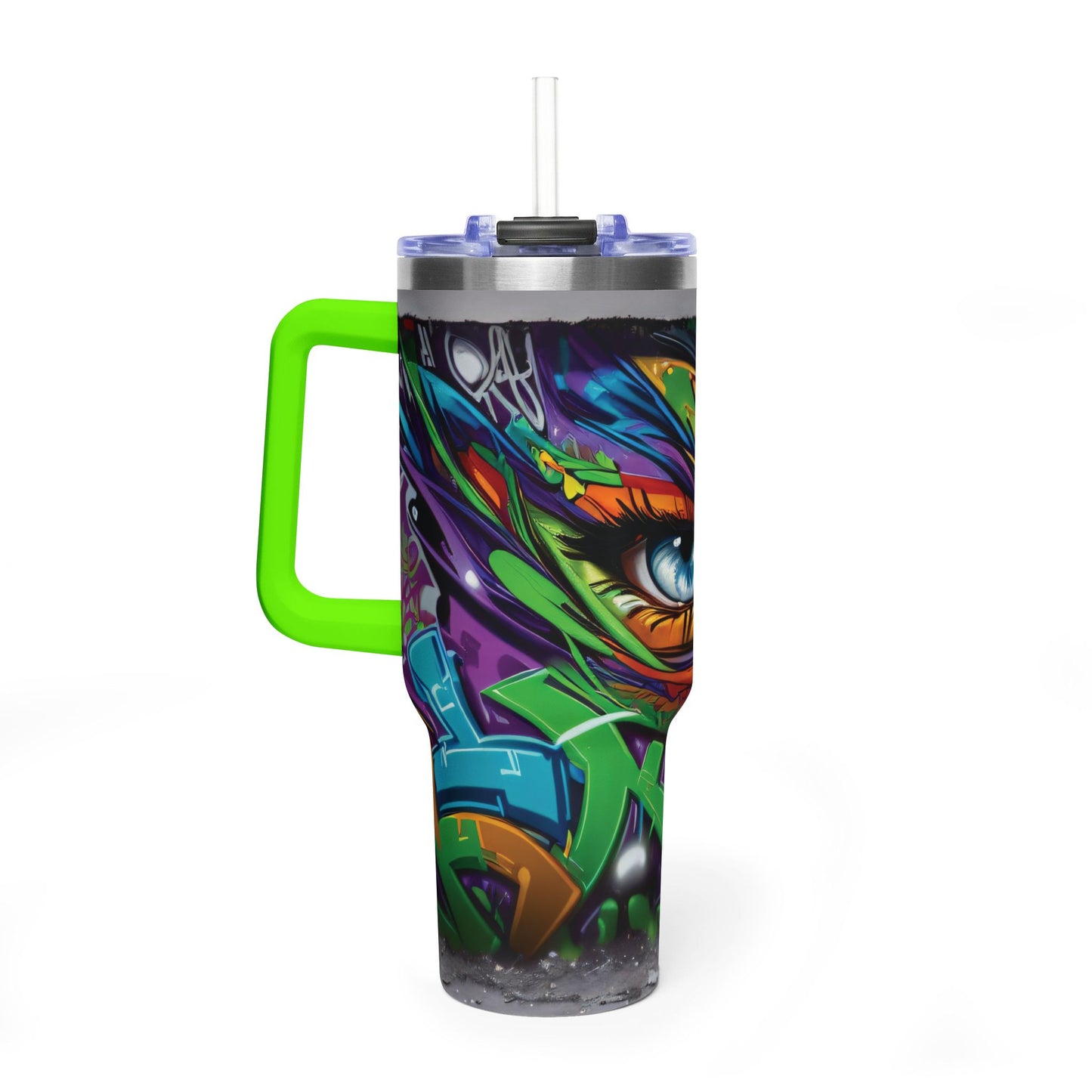 40 oz. Swirl Pattern Thermal Tumbler  Red Retro Abstract Travel Cup