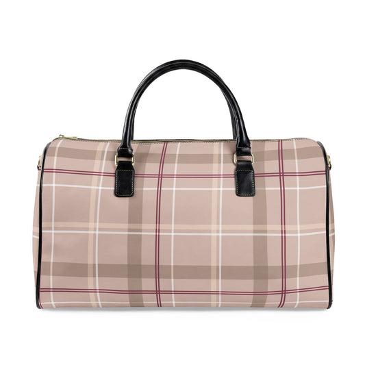 Signature Plaid Vegan Leather Travel Bag — Weekend Duffle