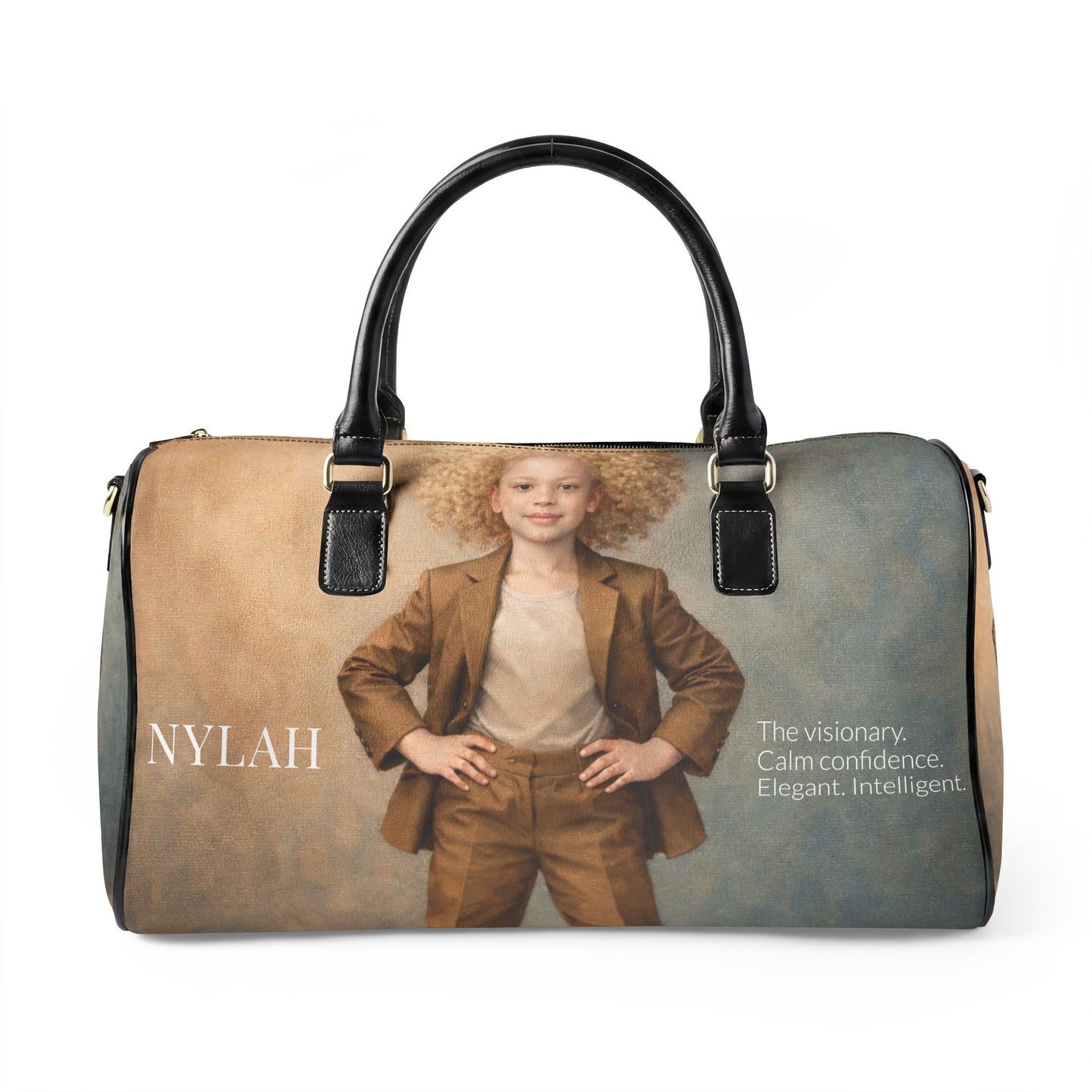 Nylah Inspirational Weekender Bag | Black Girl Travel Duffel | Empowerment Overnight Bag for Girls