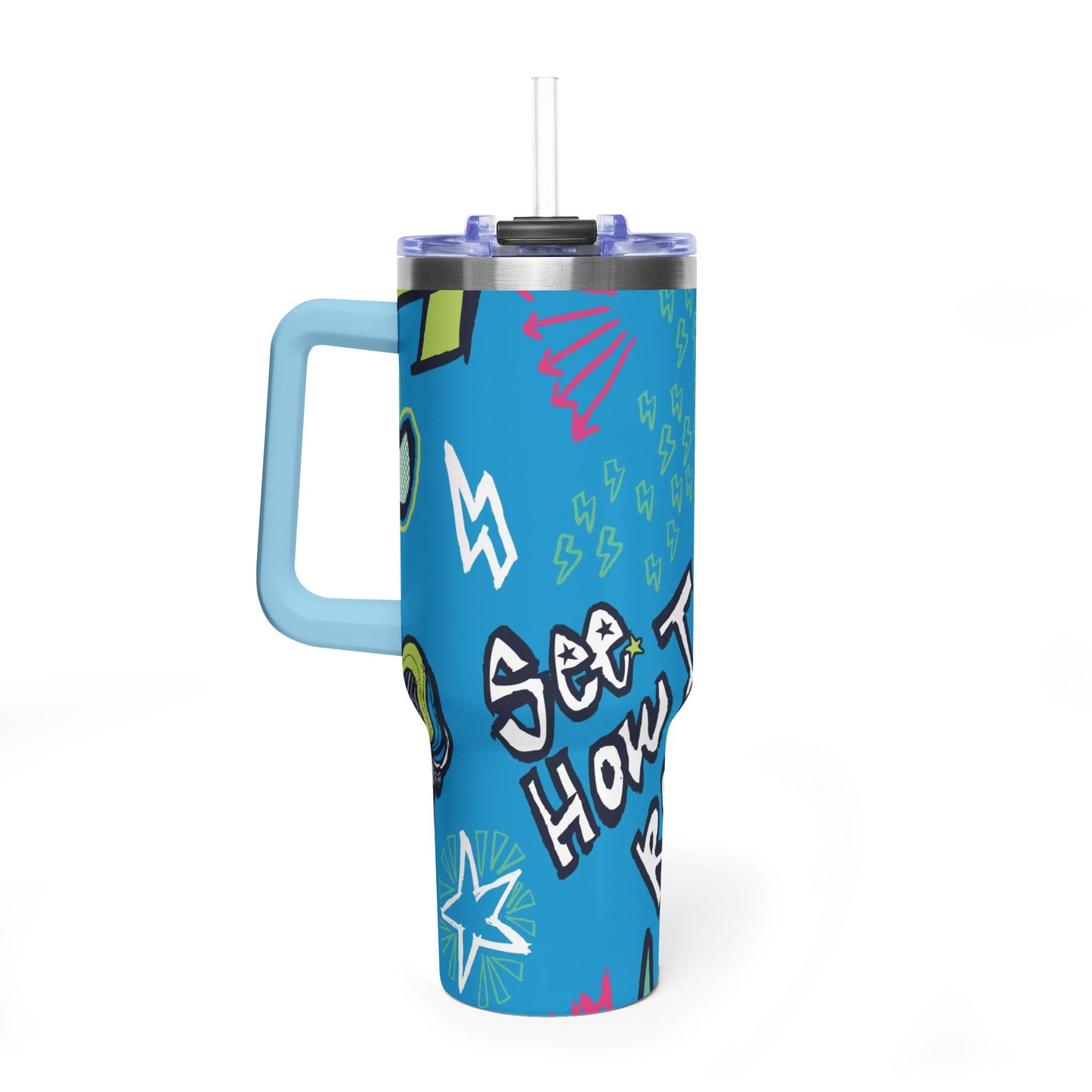 Pop Art 40 oz. Thermal Tumbler Travel Cup