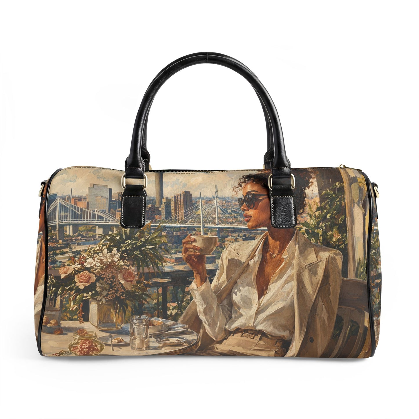 Postcards & Passports Duffle Bag – Johannesburg Morning Edition