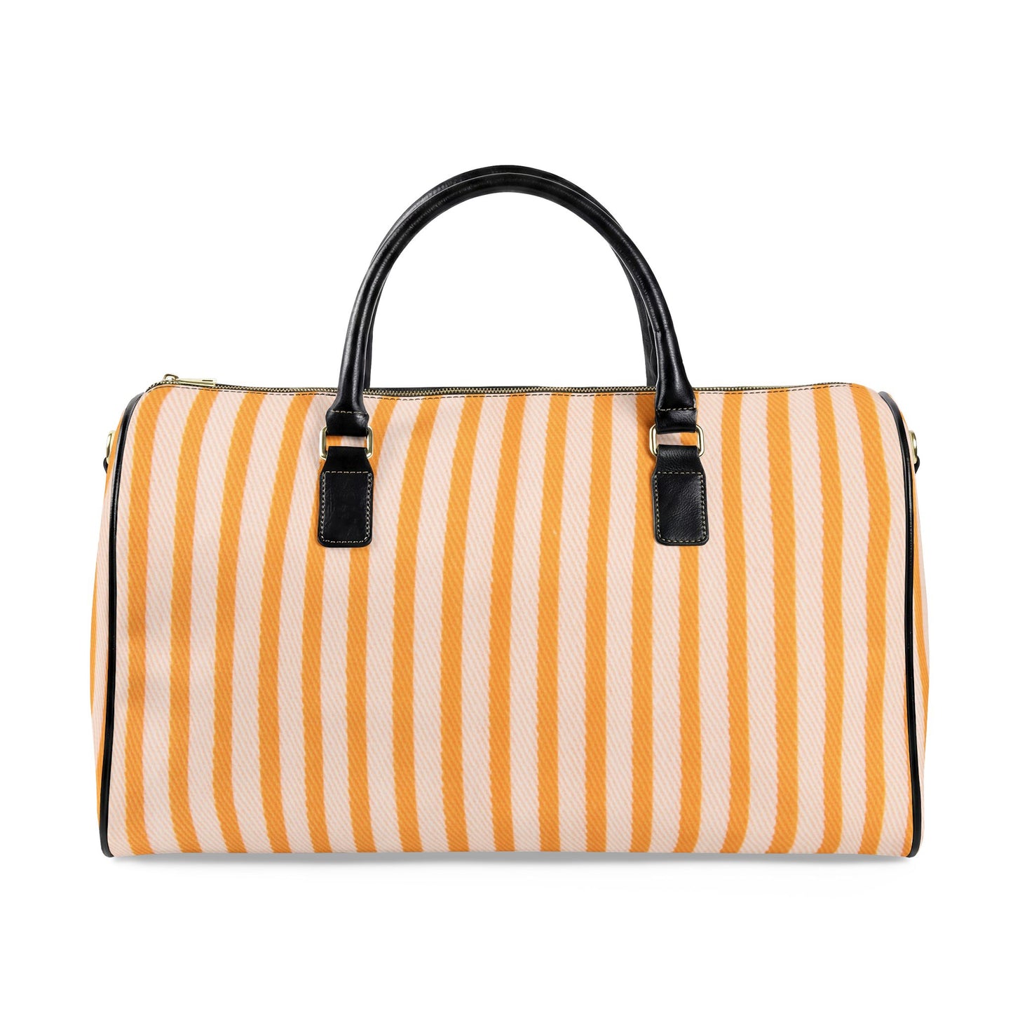 Yellow Striped Travel Bag — Weekend Duffle