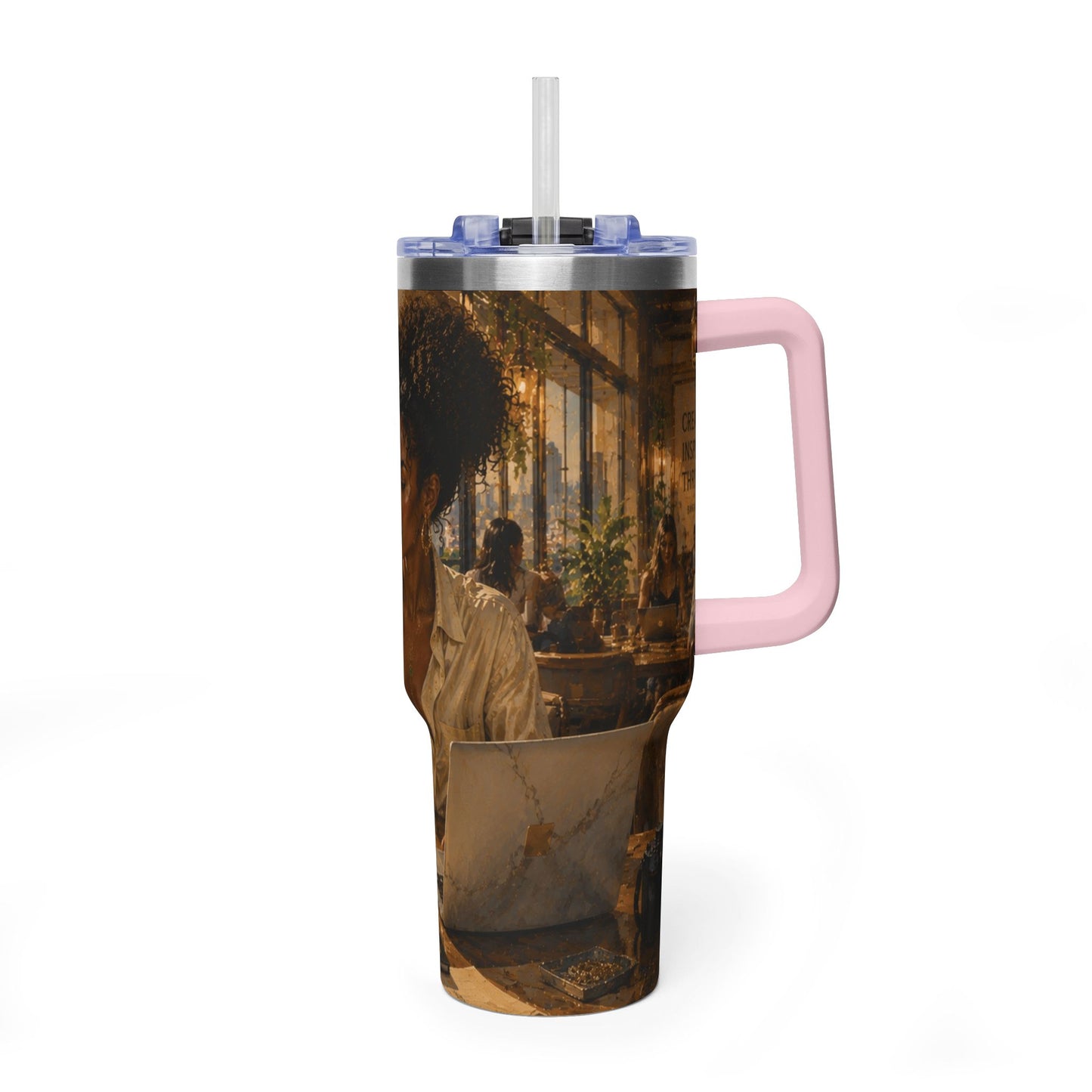 Postcards and Passports 40 oz Stainless Steel Tumbler - Water Bottle