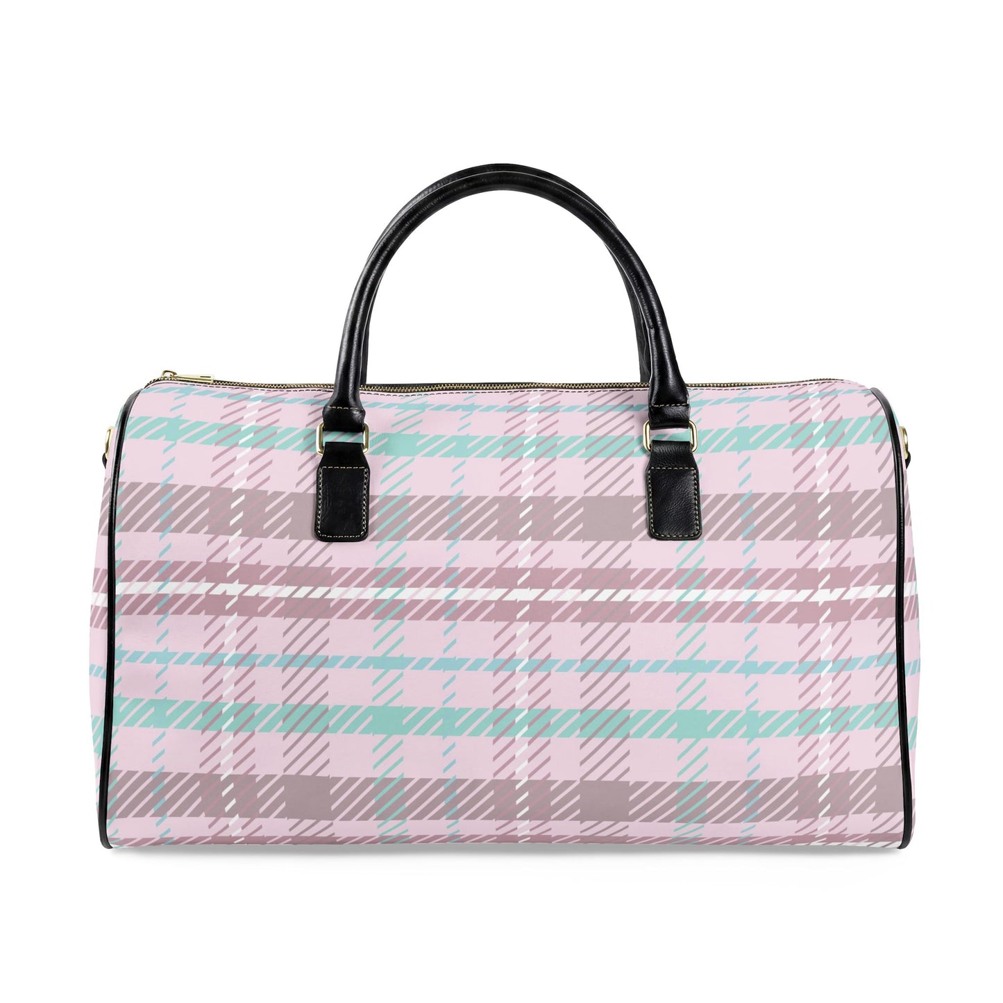 Pink Plaid Weekender Bag | Stylish Carry-On Travel Duffel for Women