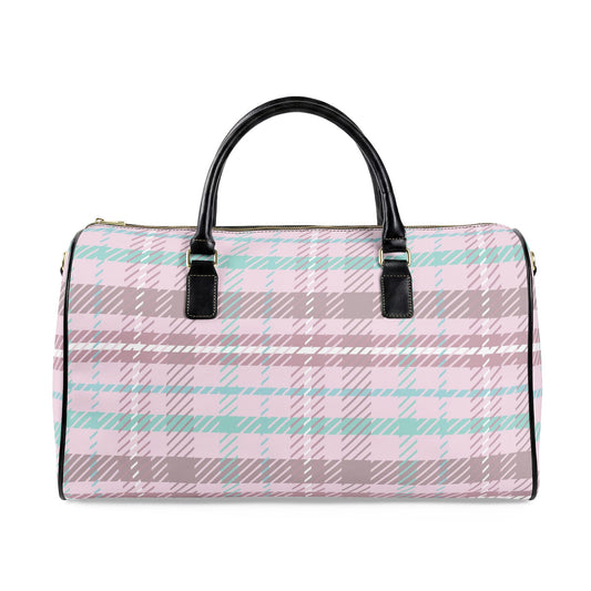 Pink Plaid Weekender Bag | Stylish Carry-On Travel Duffel for Women