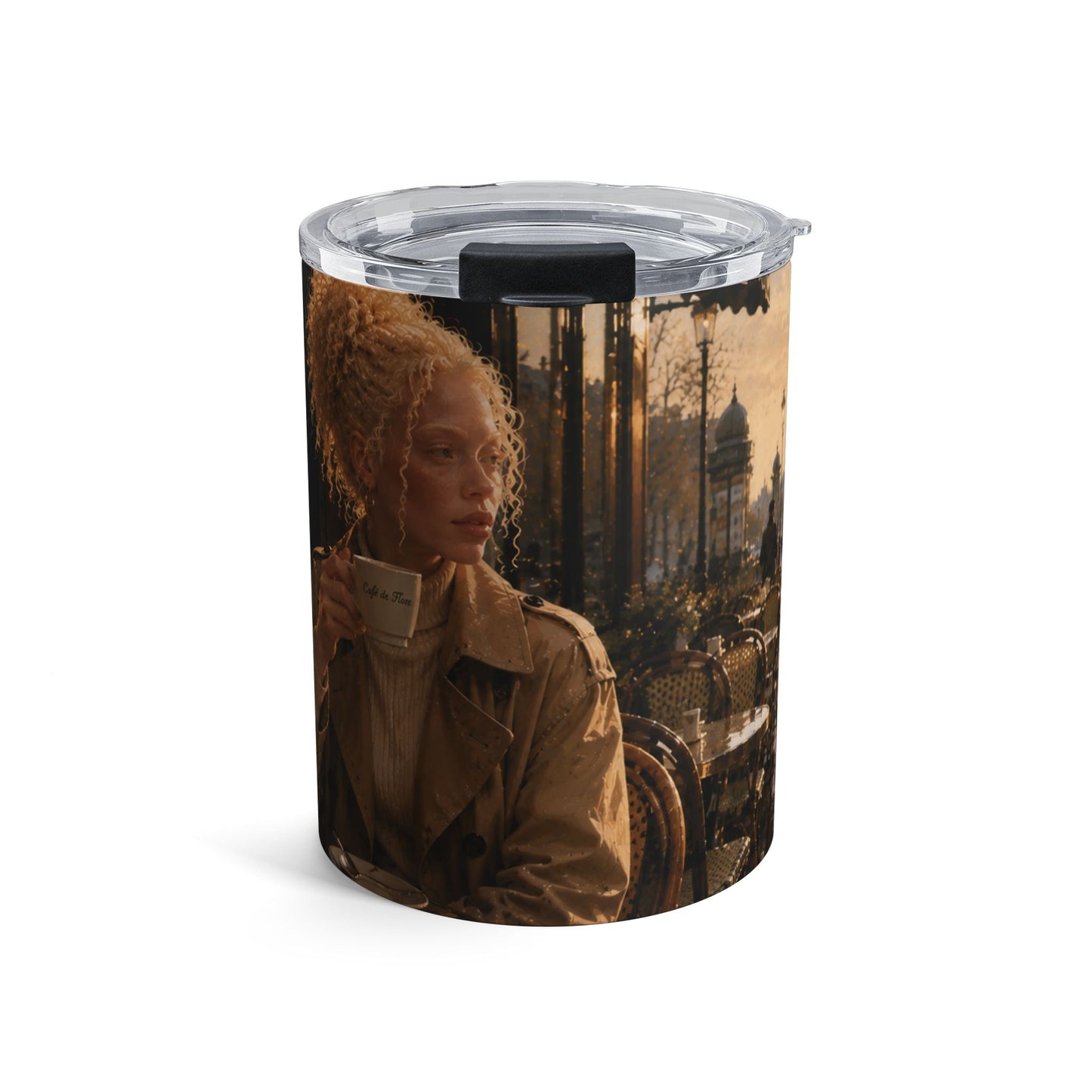 Postcards & Passports Collection-  Paris Stroll Edition- 10 oz stainless steel coffee cup