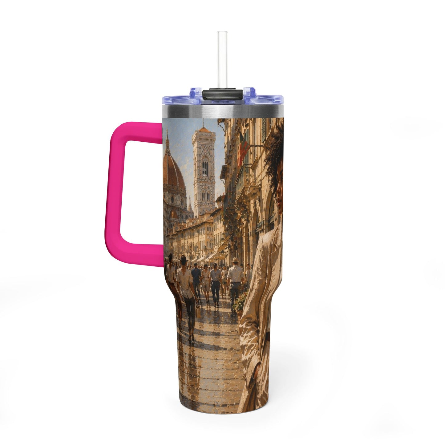 Postcards and Passports 40 oz Stainless Steel Tumbler - Water Bottle