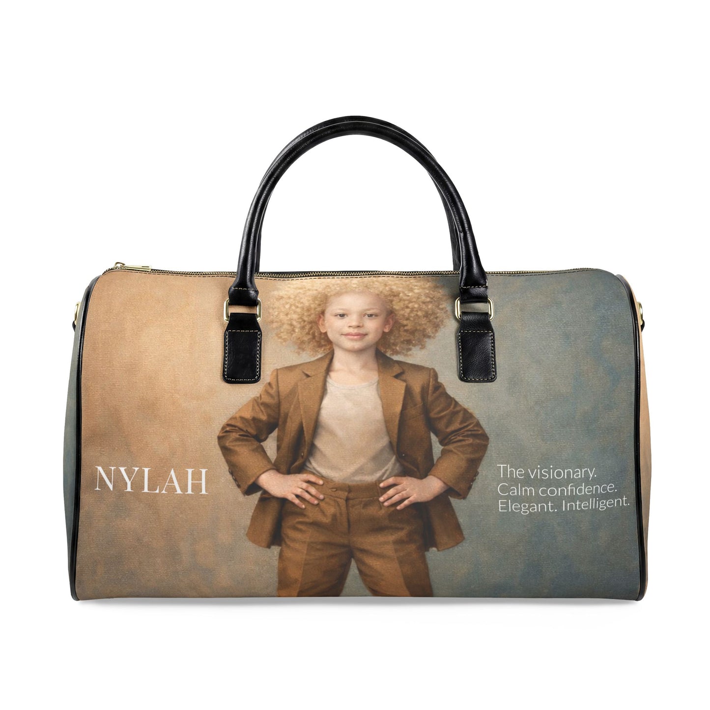 Nylah Inspirational Weekender Bag | Black Girl Travel Duffel | Empowerment Overnight Bag for Girls