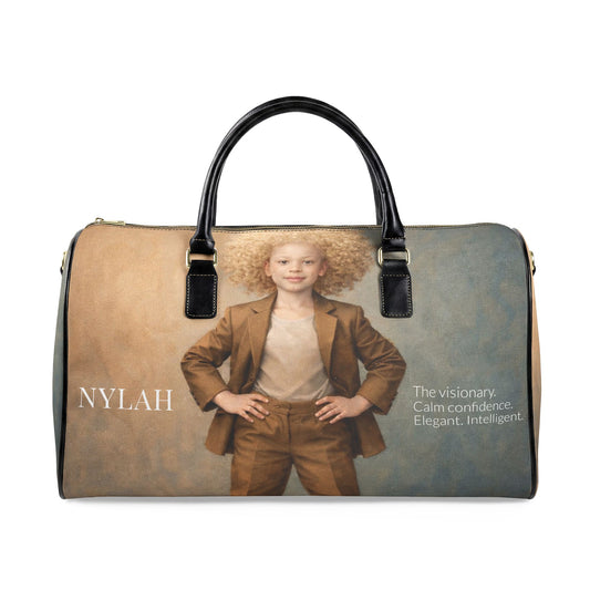 Nylah Inspirational Weekender Bag | Black Girl Travel Duffel | Empowerment Overnight Bag for Girls