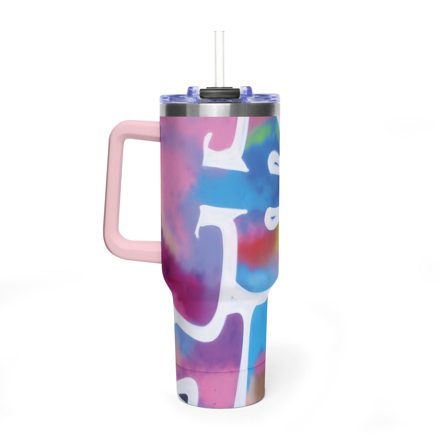 40 oz. Swirl Pattern Thermal Tumbler  Red Retro Abstract Travel Cup