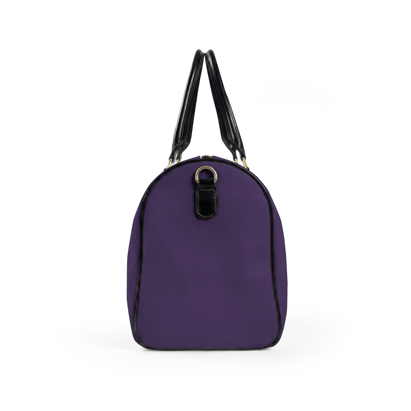 Deep Purple Faux Leather Travel Duffel Bag