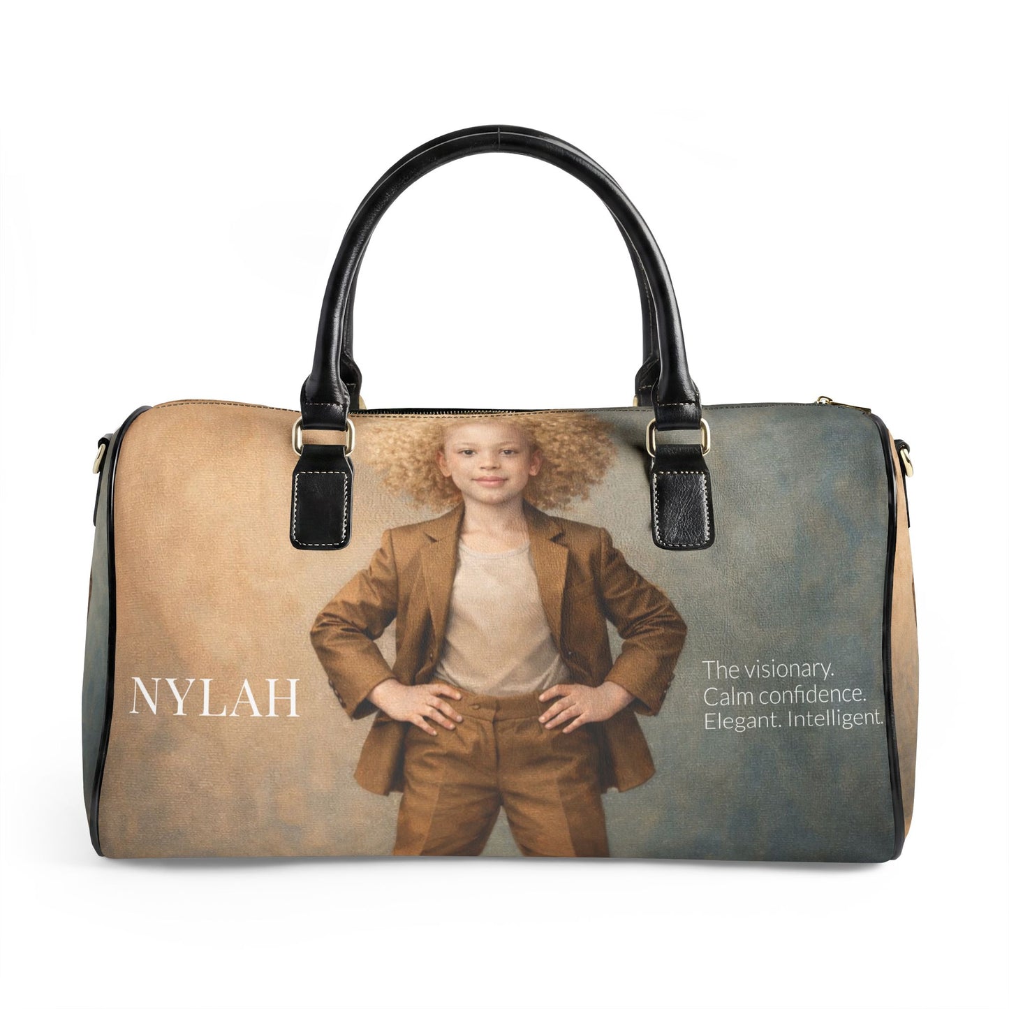 Nylah Inspirational Weekender Bag | Black Girl Travel Duffel | Empowerment Overnight Bag for Girls