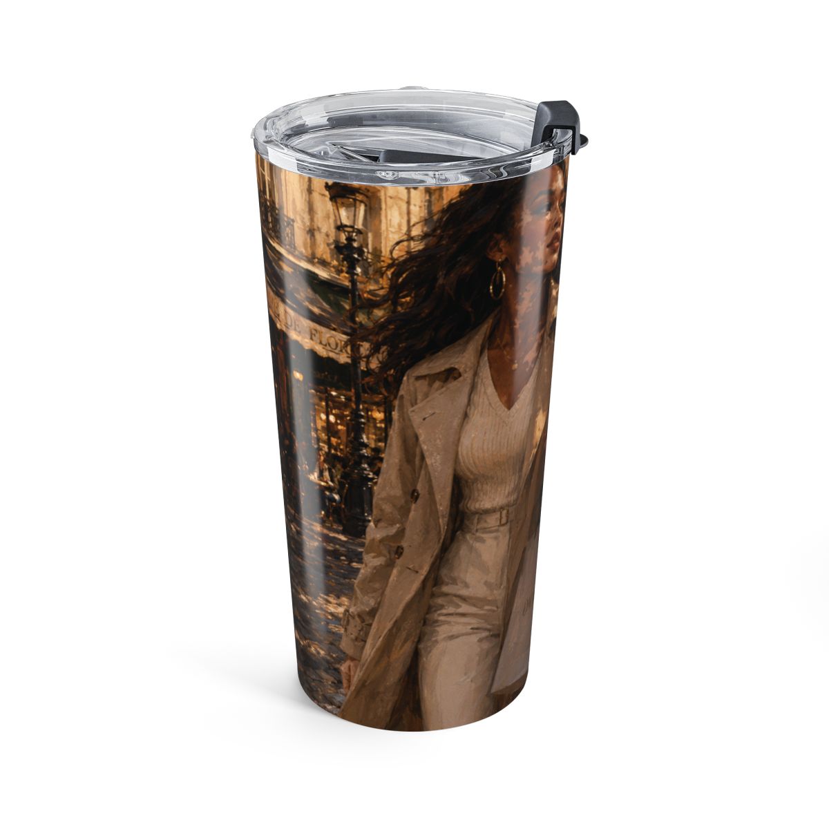 Postcards & Passports Travel Tumbler – Paris Stroll Edition - 20 oz Stainless Steel Coffee Tumbler
